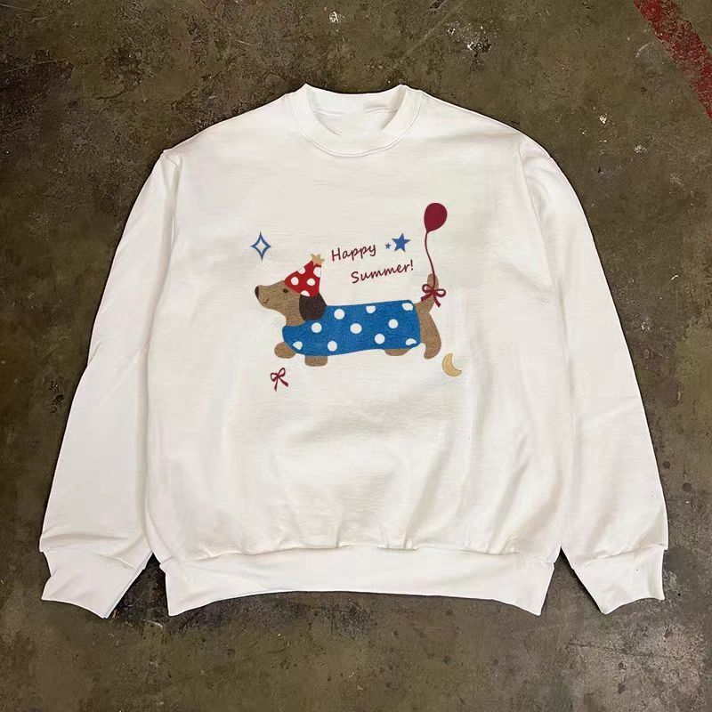 Vintage White washed vintage dachshund print sweatshirt Size US M / EU 48-50 / 2 - 1 Thumbnail