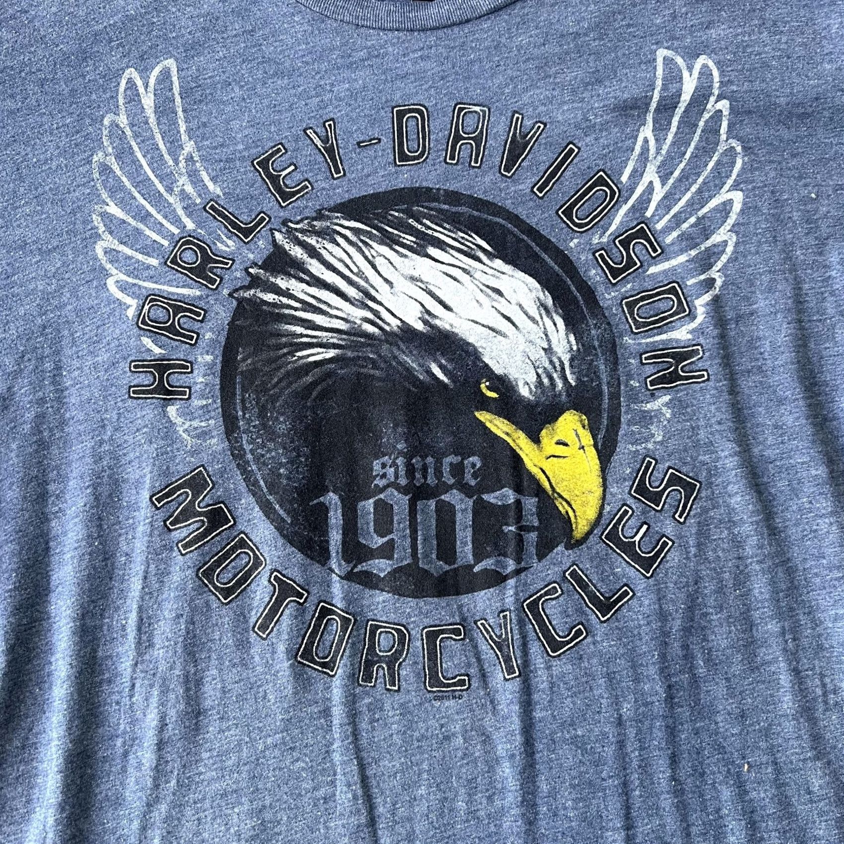 Harley Davidson Harley-Davidson Shirt Mens Large Blue Eagle Graphic Fort Myers Florida 1903 Size US L / EU 52-54 / 3 - 2 Thumbnail