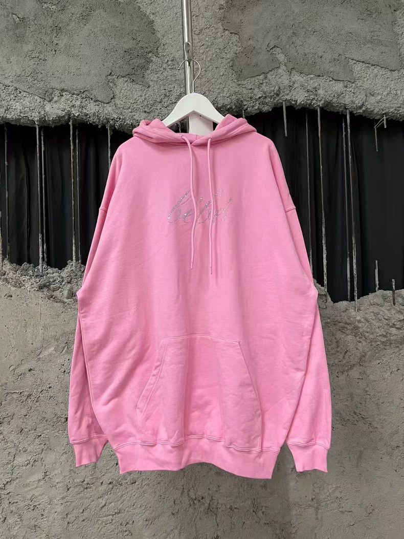 Balenciaga Balenciaga Pink Rhinestone Hoodie 2503-Nextarrow Size US S / EU 44-46 / 1 - 1 Thumbnail