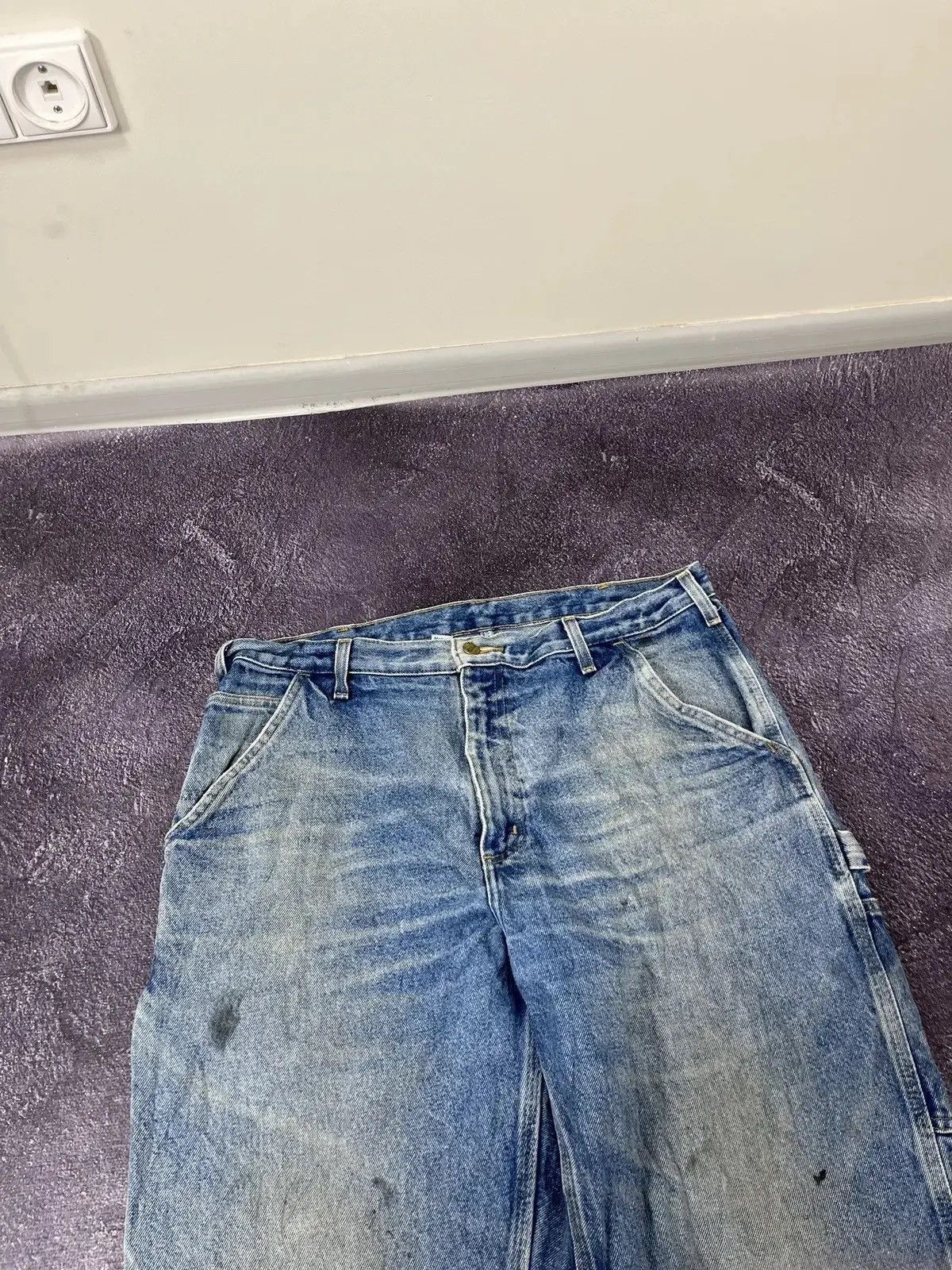 Carhartt × Vintage Vintage 90s Carhartt Faded Blue Denim Hype Baggy Jeans Size US 36 / EU 52 - 7 Thumbnail