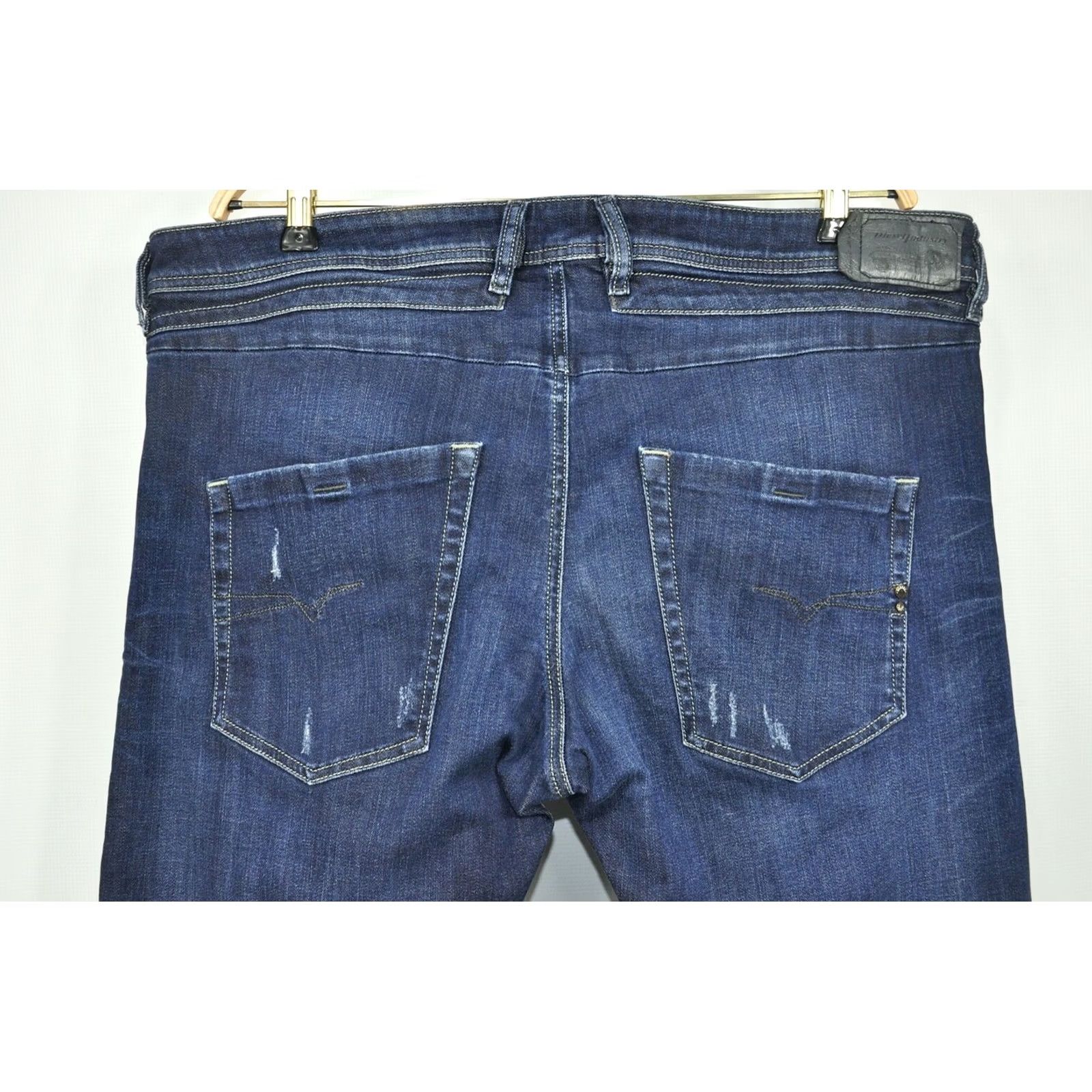 Diesel DIESEL Belther-R R844T_Stretch Regular Slim Tapered Jeans W38/L32 Men Blue 98%Cotton 2%Elastane Slim Face Denim 5-Pocket Design Size US 38 / EU 54 - 6 Thumbnail