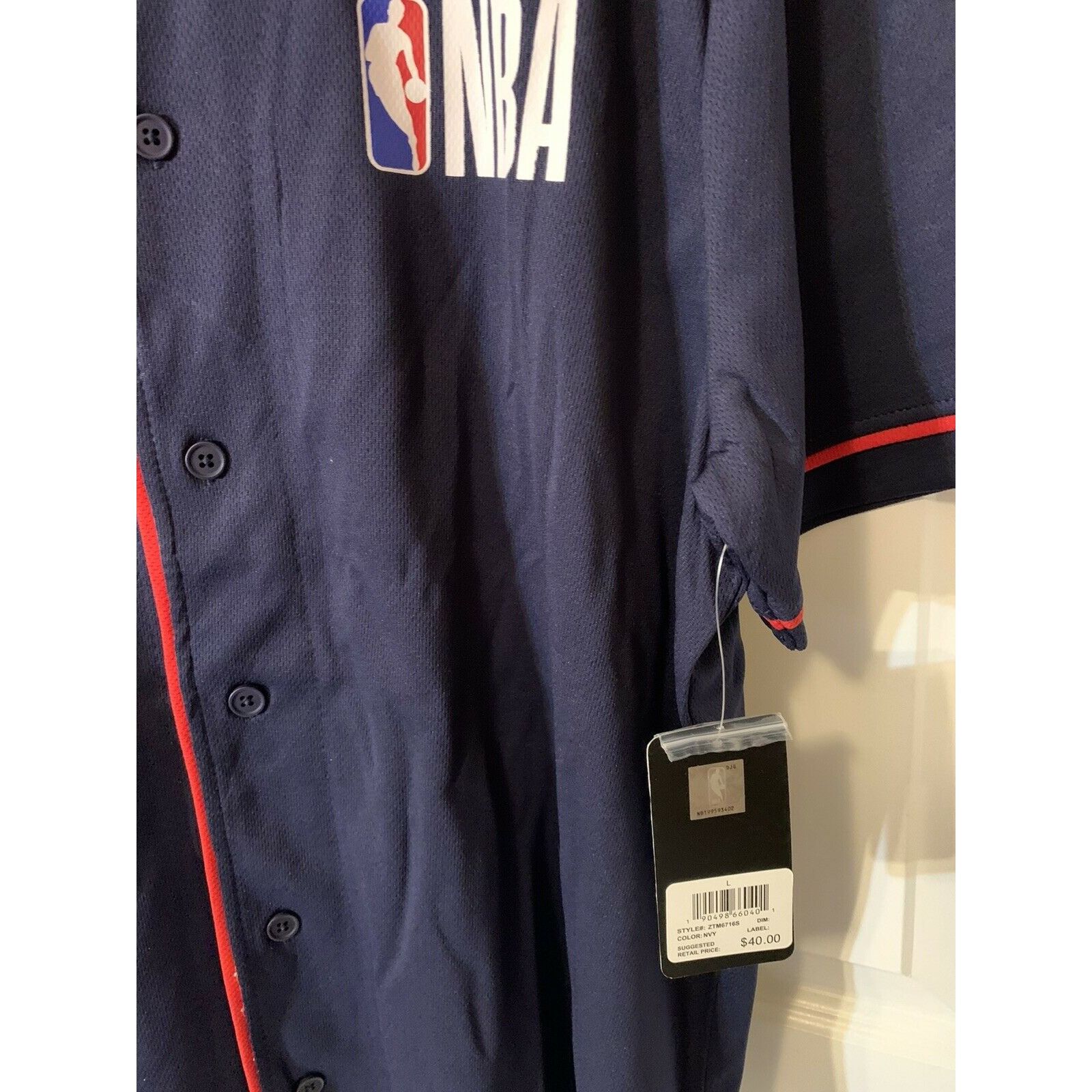 NBA New Authentic NBA #46 Men Sz L Basketball Blue Button Baseba Size US L / EU 52-54 / 3 - 4 Thumbnail