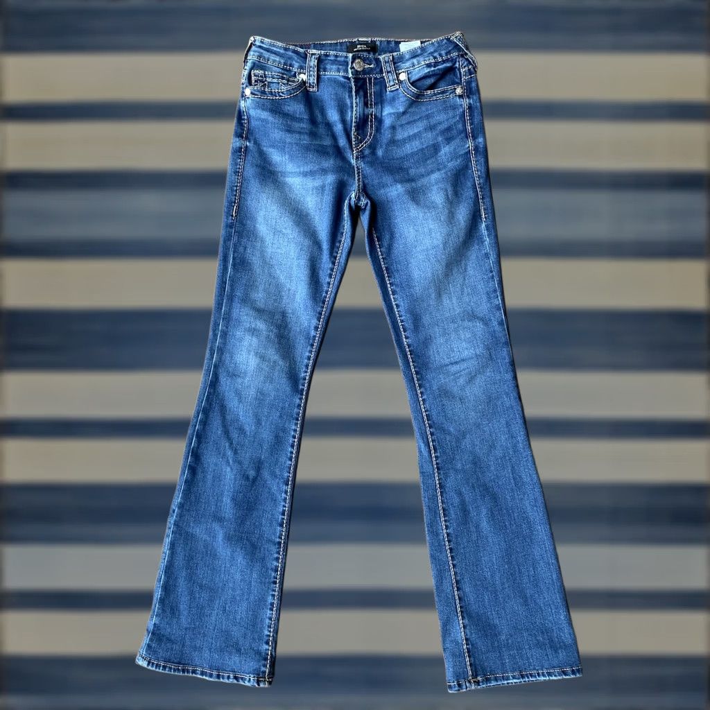True Religion True Religion Becca Bootcut Jeans Women 27x30.5 Blue Mid Rise Stitch Size 27" / US 4 / IT 40 - 1 Thumbnail