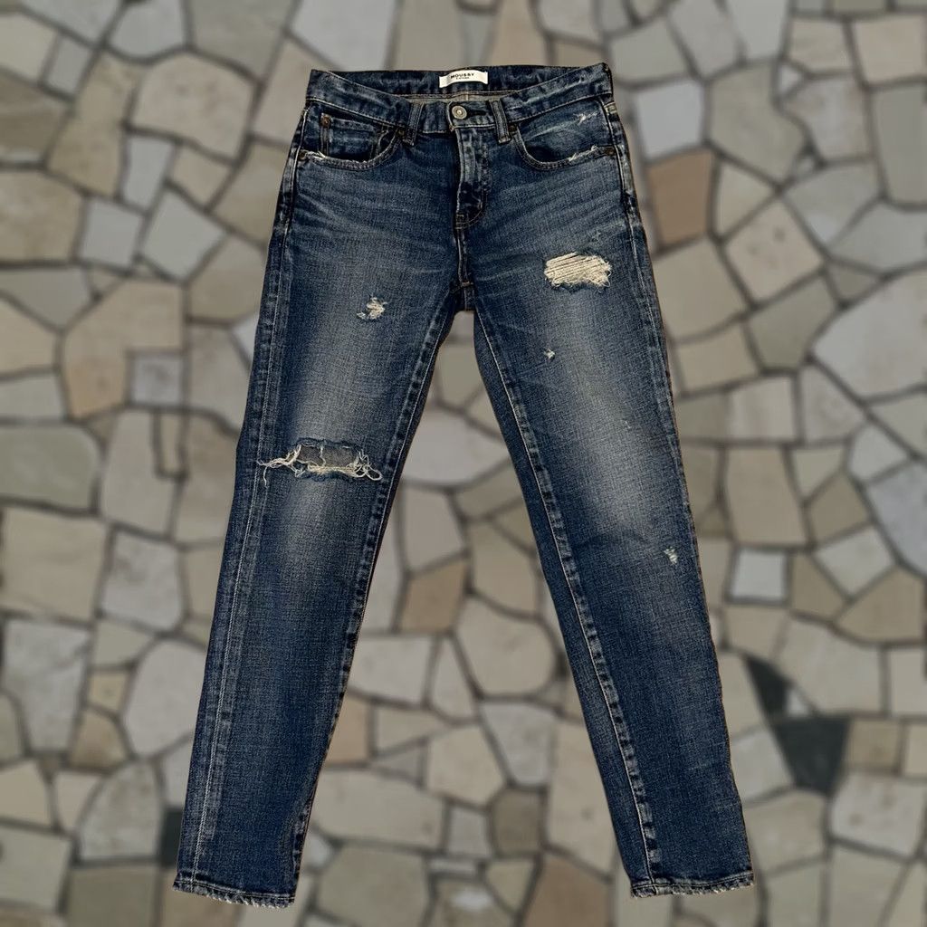 MOUSSY Moussy Jeans Distressed Howa Blue Denim Jean Women 27 Slim 27 Inseam 5-Pocket Button Zip Casual Comfort Womens Size 27" / US 4 / IT 40 - 1 Thumbnail