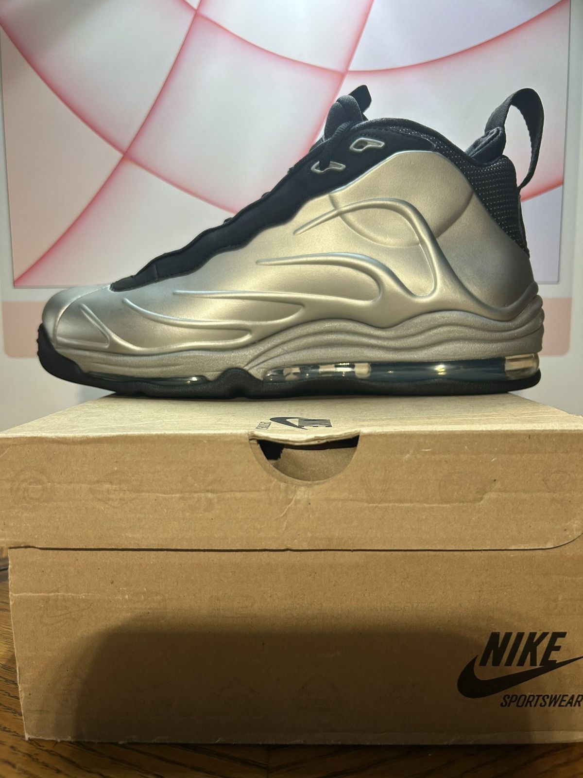 Nike Size 11 - Nike Total Air Foamposite Max Metallic Silver 2011 Size US 11 / EU 44 - 8 Thumbnail