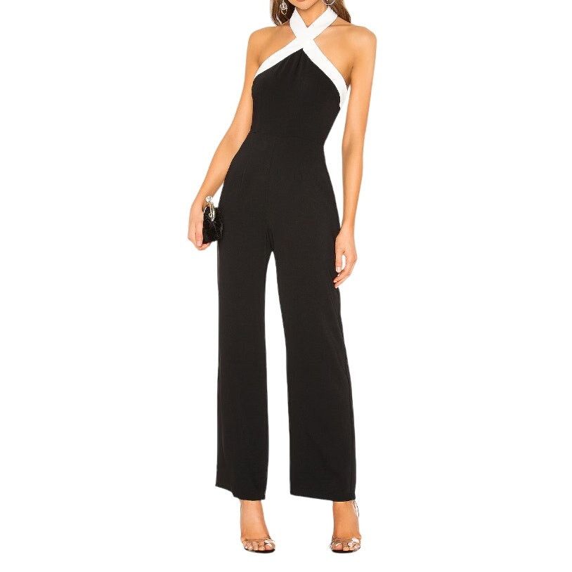 superdown Superdown Laurien Cross Front Jumpsuit in Black, Size XS Size 26" / US 2 / IT 38 - 1 Thumbnail