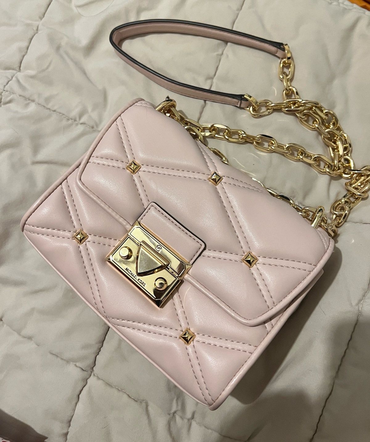 Michael Kors Michael Kors pink Serena small quilted stud B bag Size ONE SIZE - 1 Thumbnail