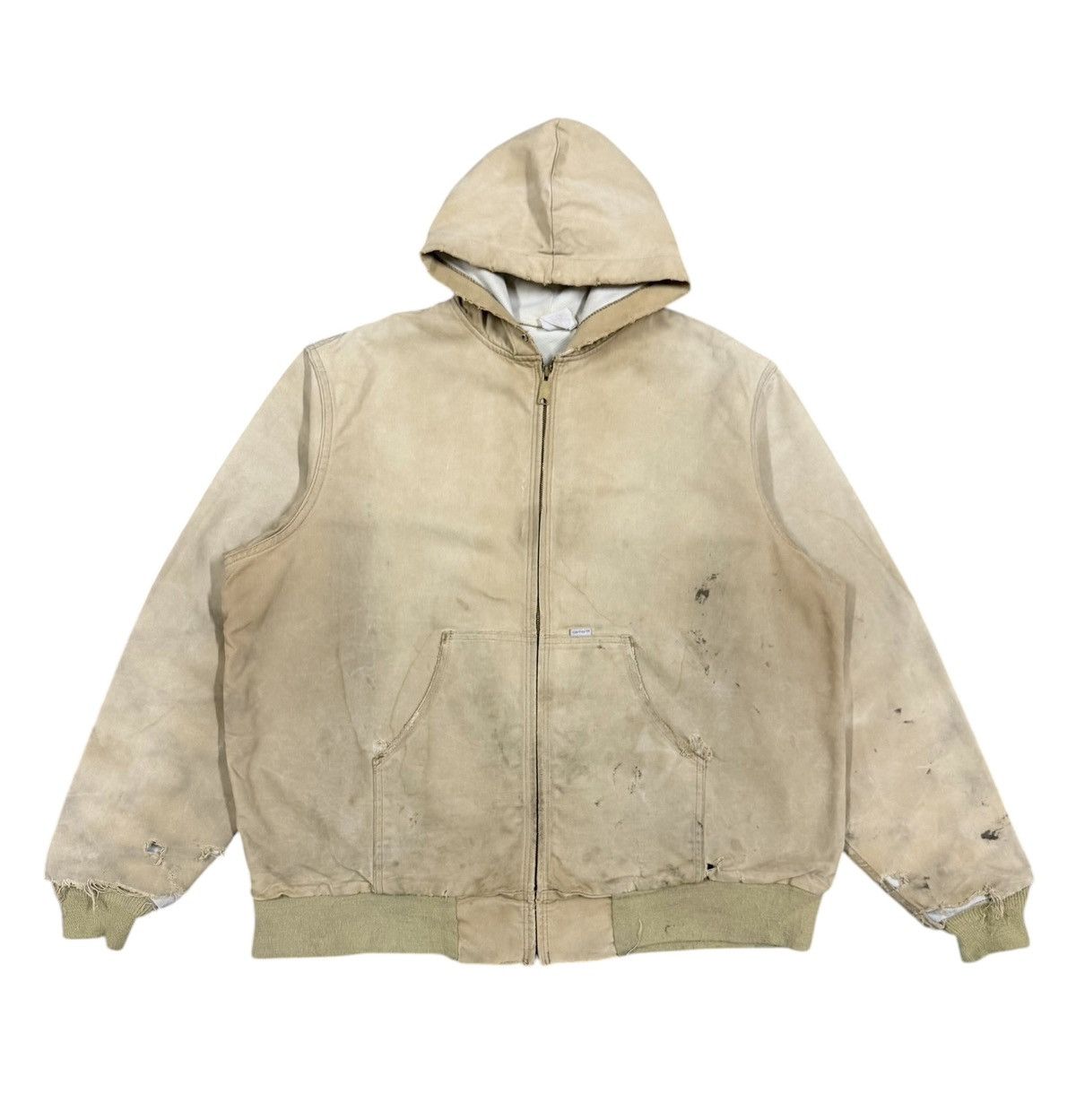 Vtg🔥80’s Carhatt 100Years Distressed Ripped Hoodies Jacket