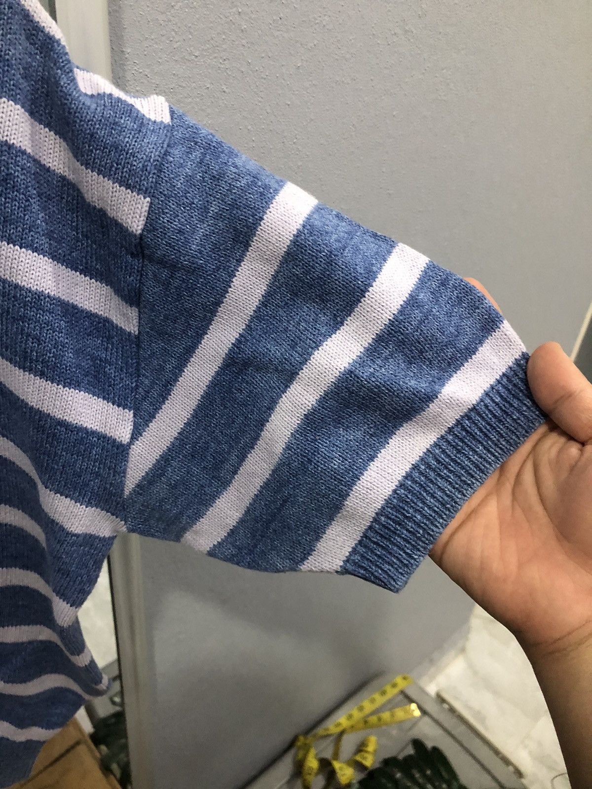 Aran Isles Knitwear × Japanese Brand Vintage Pro Varlia Striped Knit Polo Jumper Size US M / EU 48-50 / 2 - 6 Thumbnail