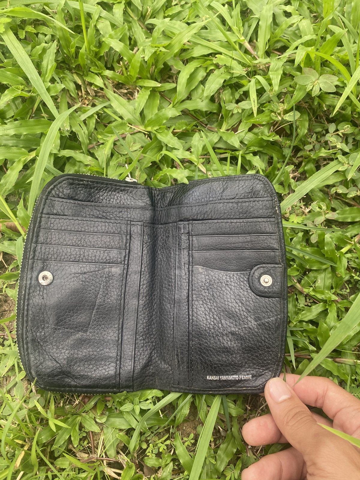Kansai Yamamoto Kansai Yamamoto Femme Bifold Black Leather Size ONE SIZE - 3 Thumbnail