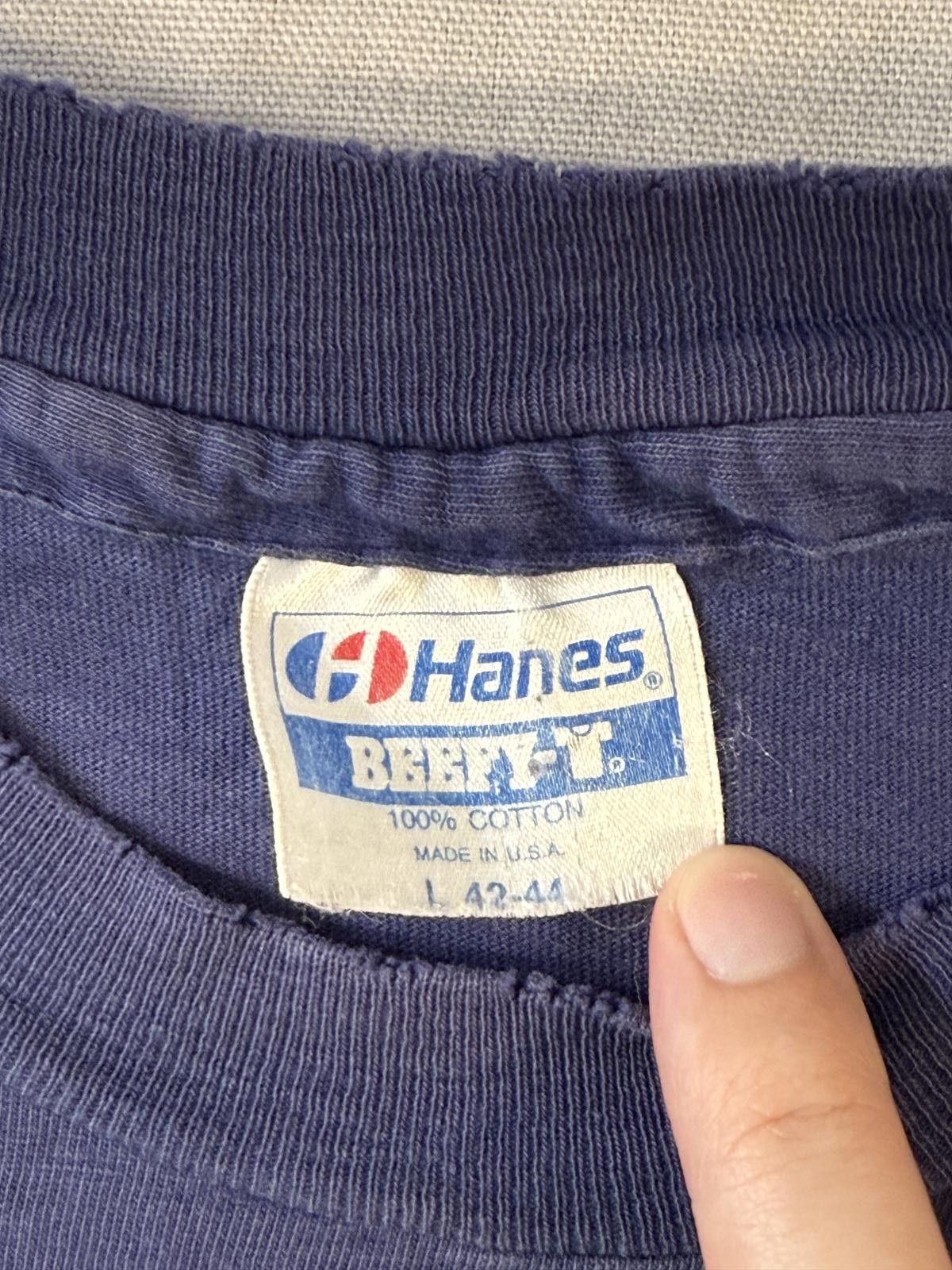 Hanes VTG Living Blues T-shirt University of Mississippi Tee - L Size US L / EU 52-54 / 3 - 3 Thumbnail