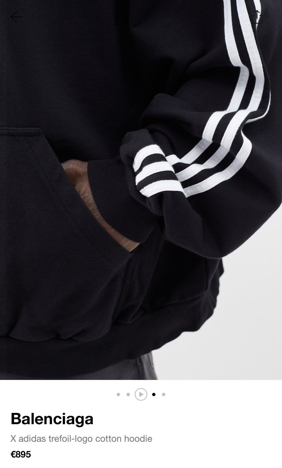 Balenciaga Balenciaga x Adidas Hoodie Size US M / EU 48-50 / 2 - 4 Thumbnail