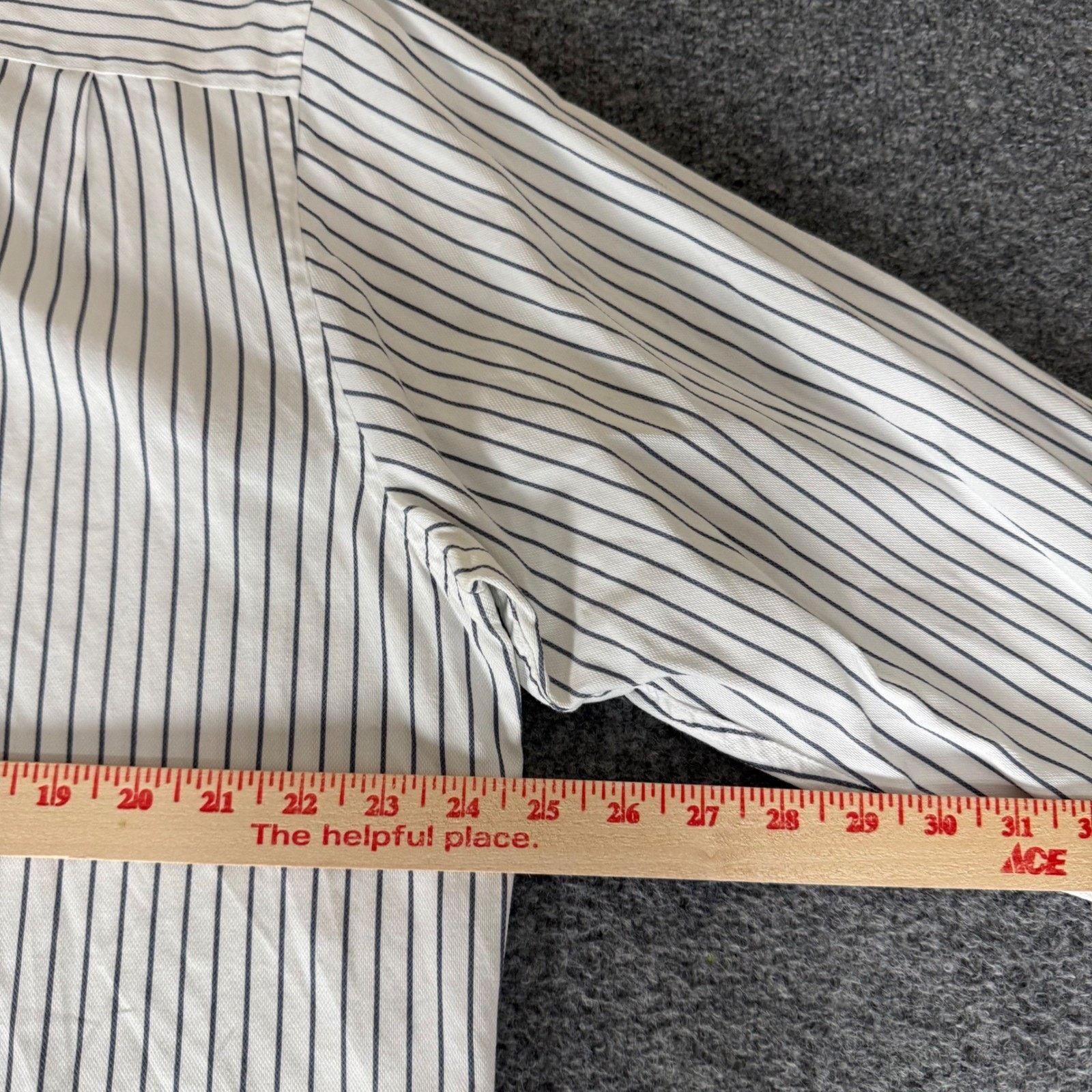 Banana Republic Banana Republic Mens XL White Blue Striped Button Up LS Size US XL / EU 56 / 4 - 6 Thumbnail