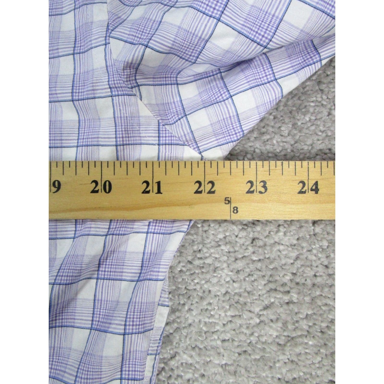 Ted Baker Ted Baker Endurance Dress Shirt Mens 16 Purple White Cotton Button Up Plaid Collared Button-Down 16 in Mens Boys Womens? Size 42R - 7 Thumbnail