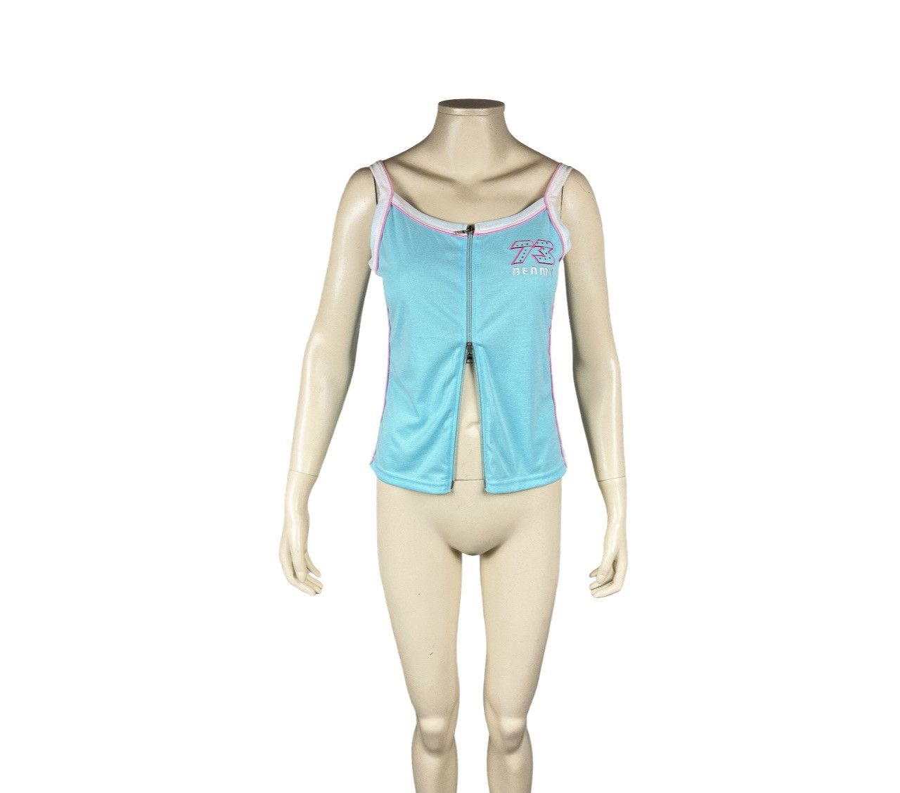 Deadstock × Vintage Y2k Double Zip Embroidered Tank Top | Grailed