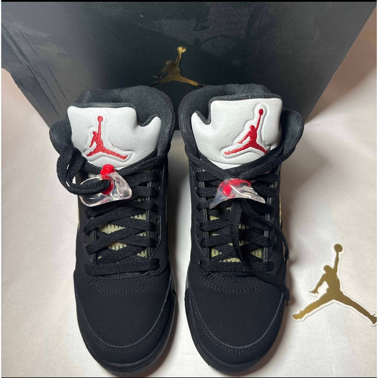 Jordan Brand × Nike Size 6 - Nike Air Jordan 5 Retro OG BG Black Metallic 2016 Size US 6 / EU 39 - 4 Thumbnail