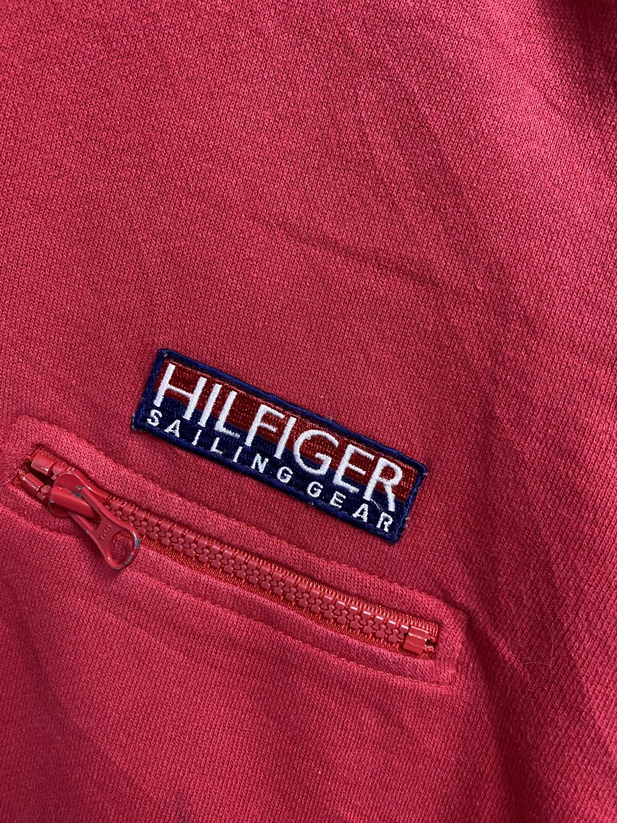 Tommy Hilfiger Vintage Tommy Hilfiger big logo half zipper polo sweatshirt Size US XL / EU 56 / 4 - 2 Thumbnail
