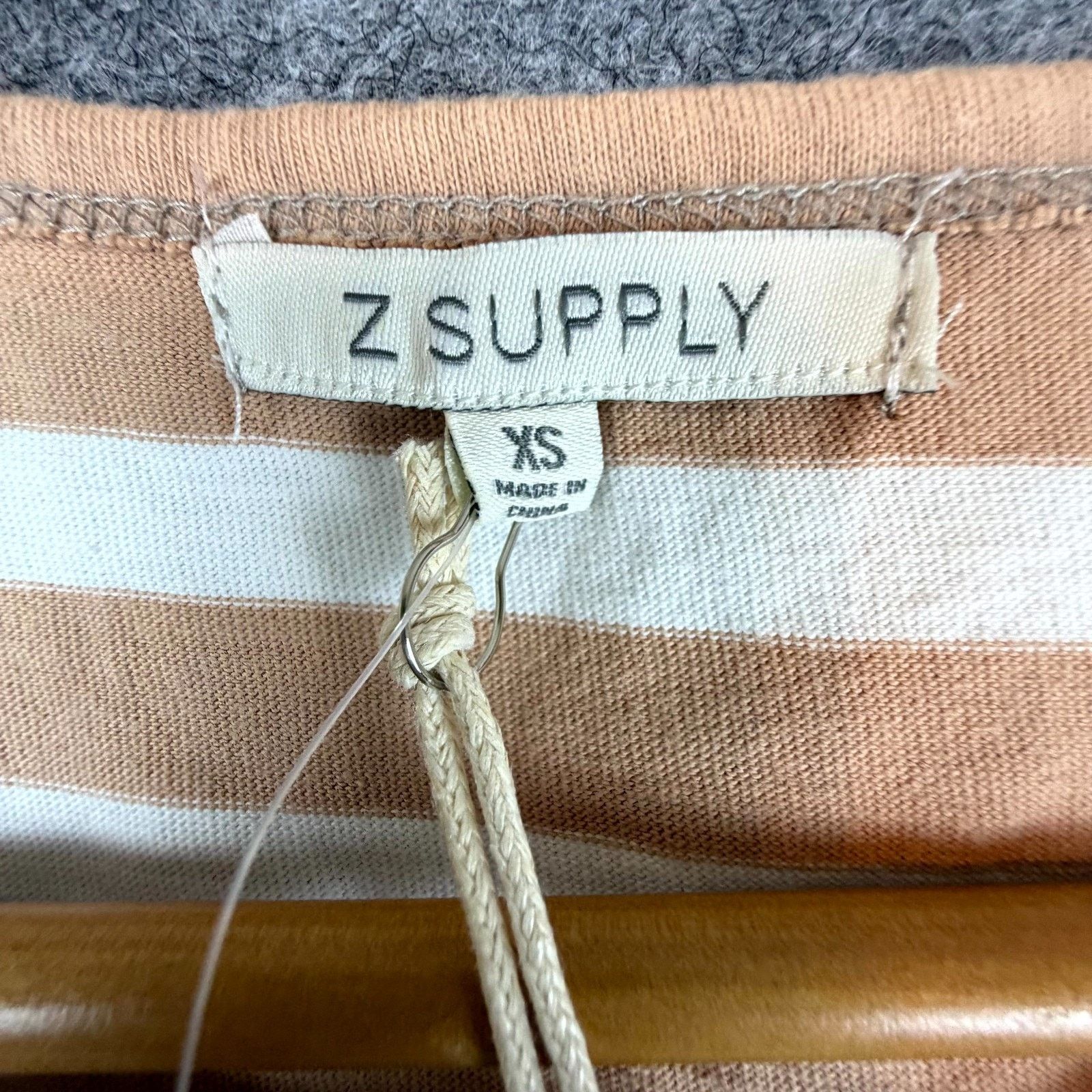 Z Supply ZSupply Tank Dress XS Washed Taupe Aya Sun Stripe Beach Boho Size XS / US 0-2 / IT 36-38 - 4 Thumbnail