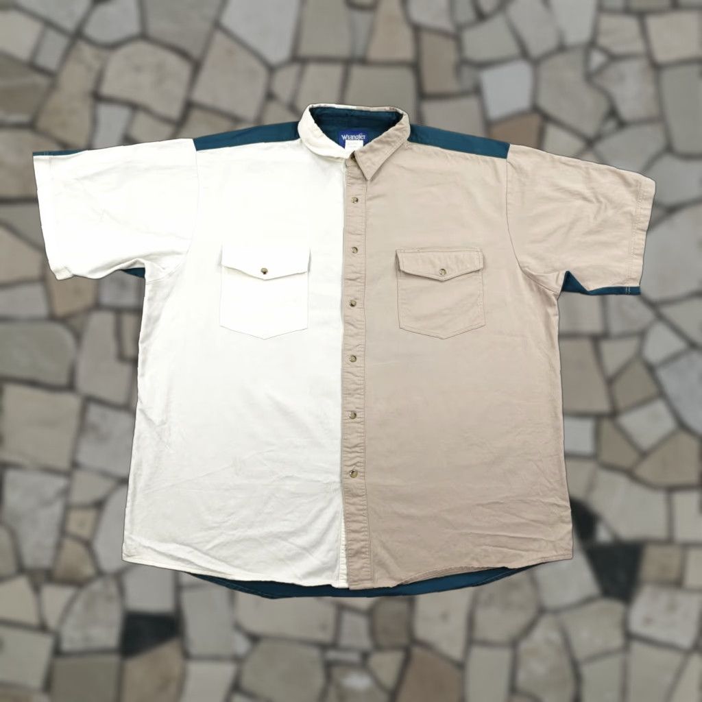 Wrangler Wrangler Shirt Mens 2XL Colorblock Twill Pearl Snap Western Cowboy Rodeo Multicolor Mens Size US XXL / EU 58 / 5 - 1 Thumbnail