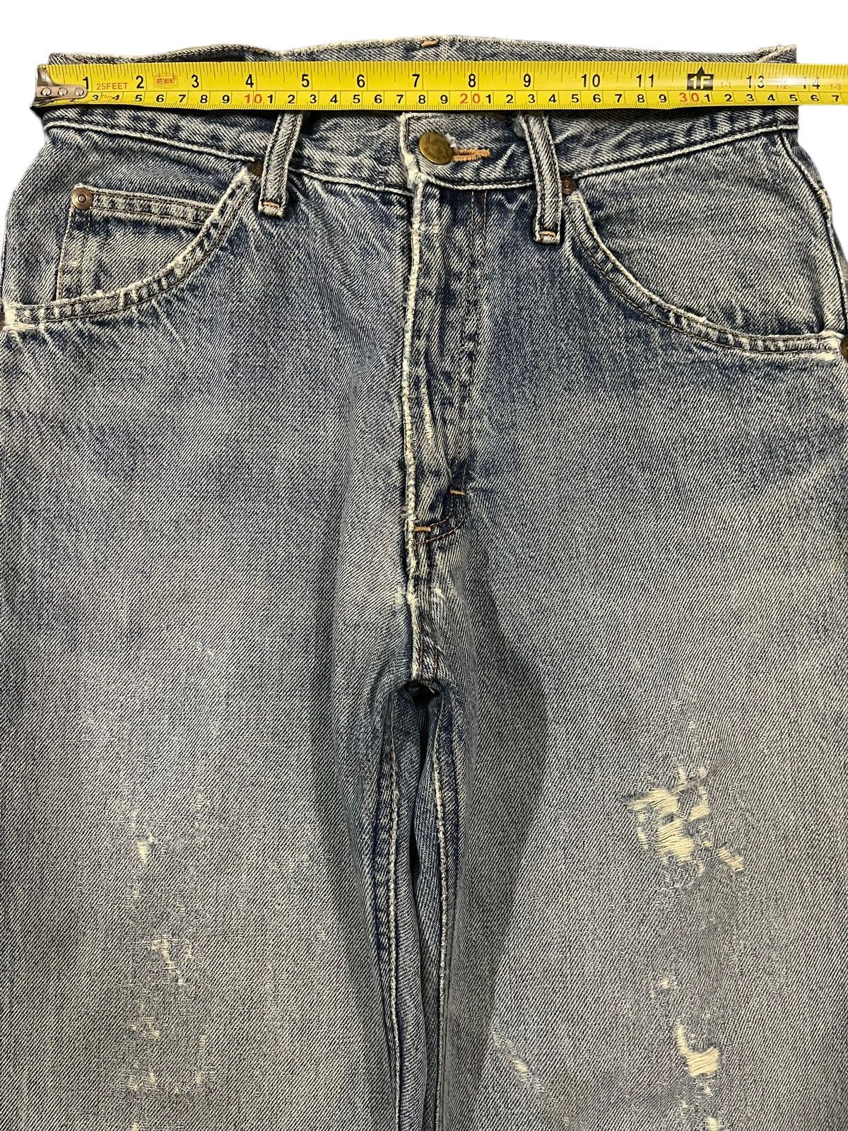 Lee Vintage 90s Lee Riders Blue Wash Distress Baggy Jeans Size US 27 - 10 Thumbnail