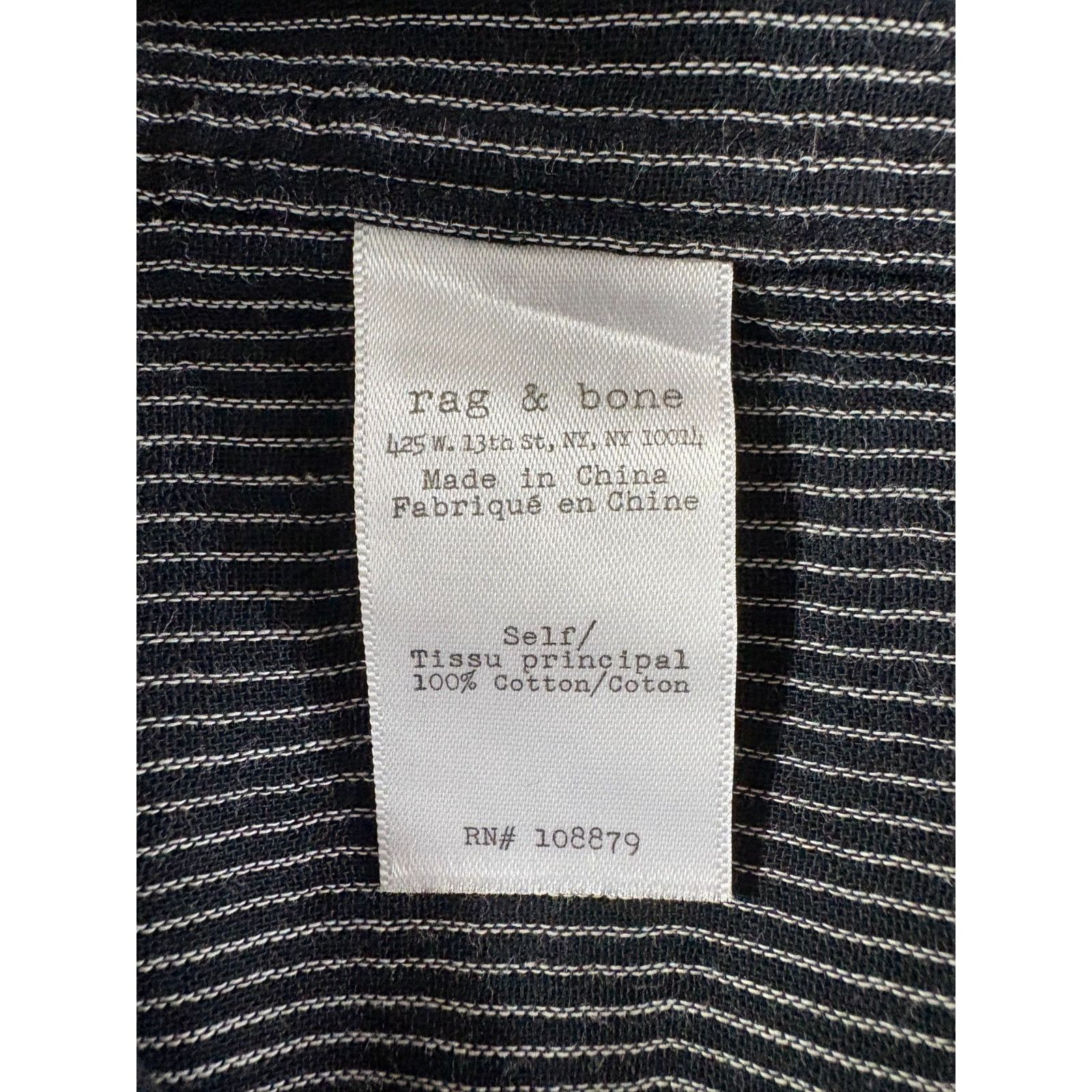 Rag & Bone RAG & BONE beach Shirt size M color Black white NWT Size US M / EU 48-50 / 2 - 5 Thumbnail