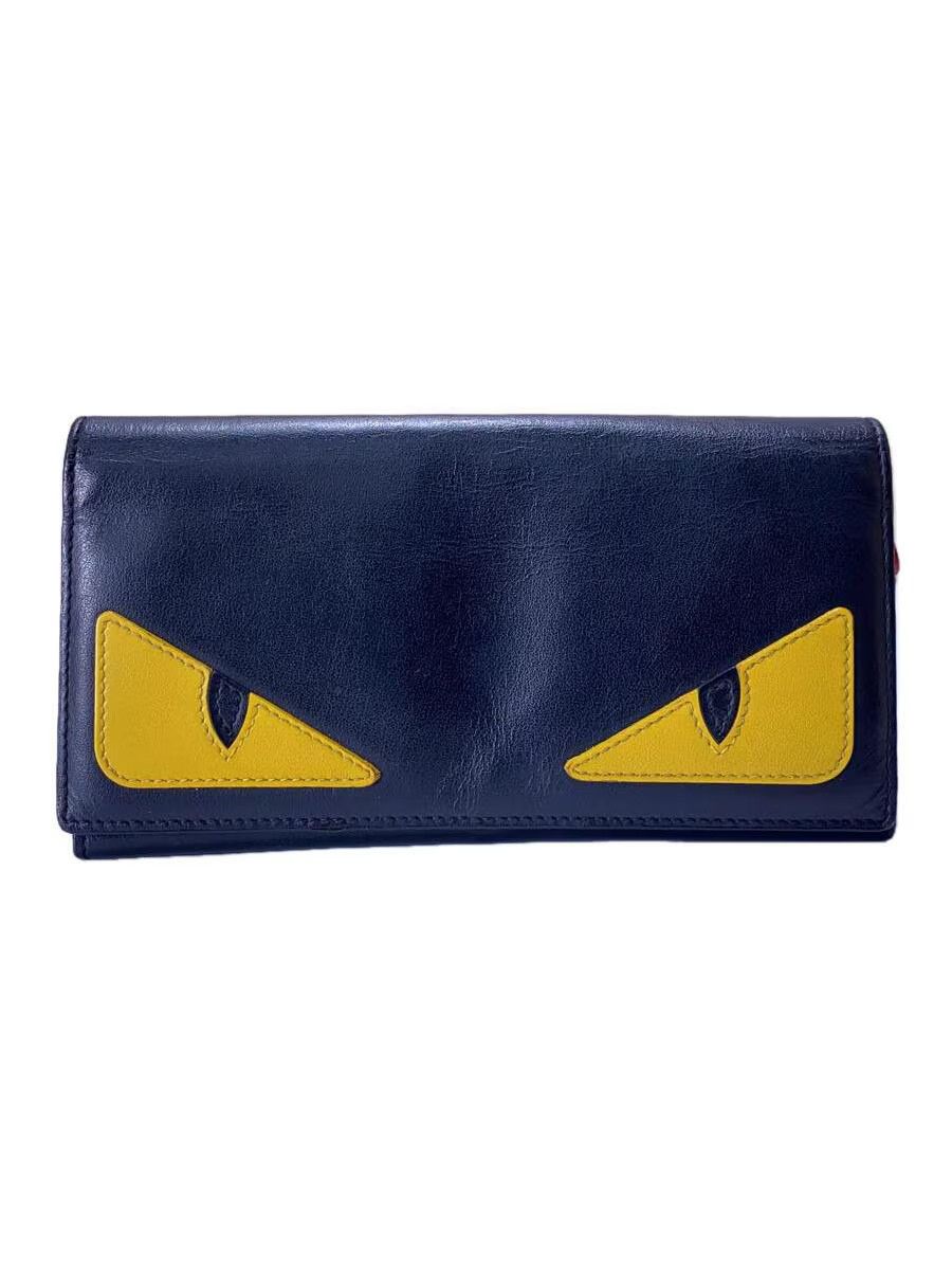 Fendi Fendi Leather Animal Print Long Wallet Black Size ONE SIZE - 1 Thumbnail