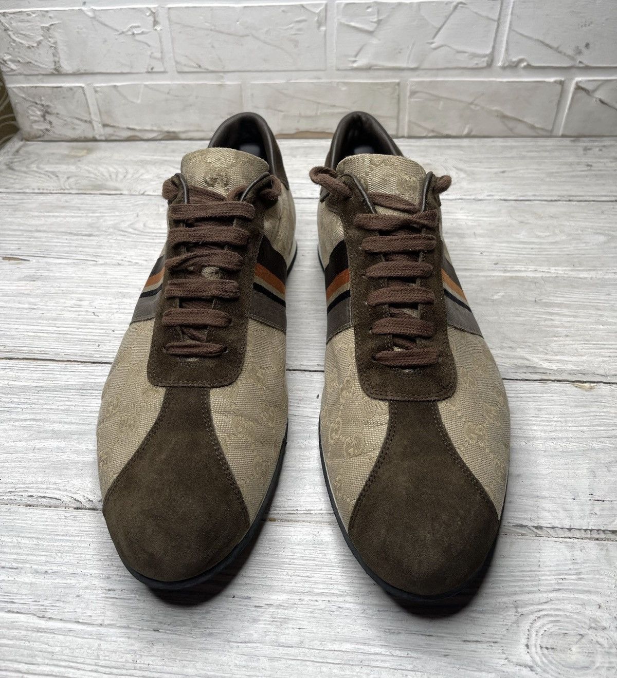 Gucci GUCCI Tom Ford FW 2004 GG Monogram Low Sneakers Demna Canvas Size US 11.5 / EU 44-45 - 6 Thumbnail