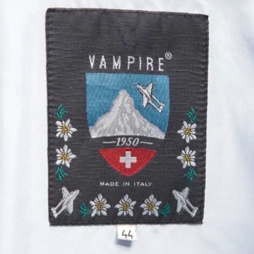 Vintage Vampire Women's Pure Wool Ski Jacket Coat M 44 Made in Italy Wool Jacket Women 44 19" Pit to Pit 24" Shoulder to Hem Mens Girls Boys Size M / US 6-8 / IT 42-44 - 5 Thumbnail