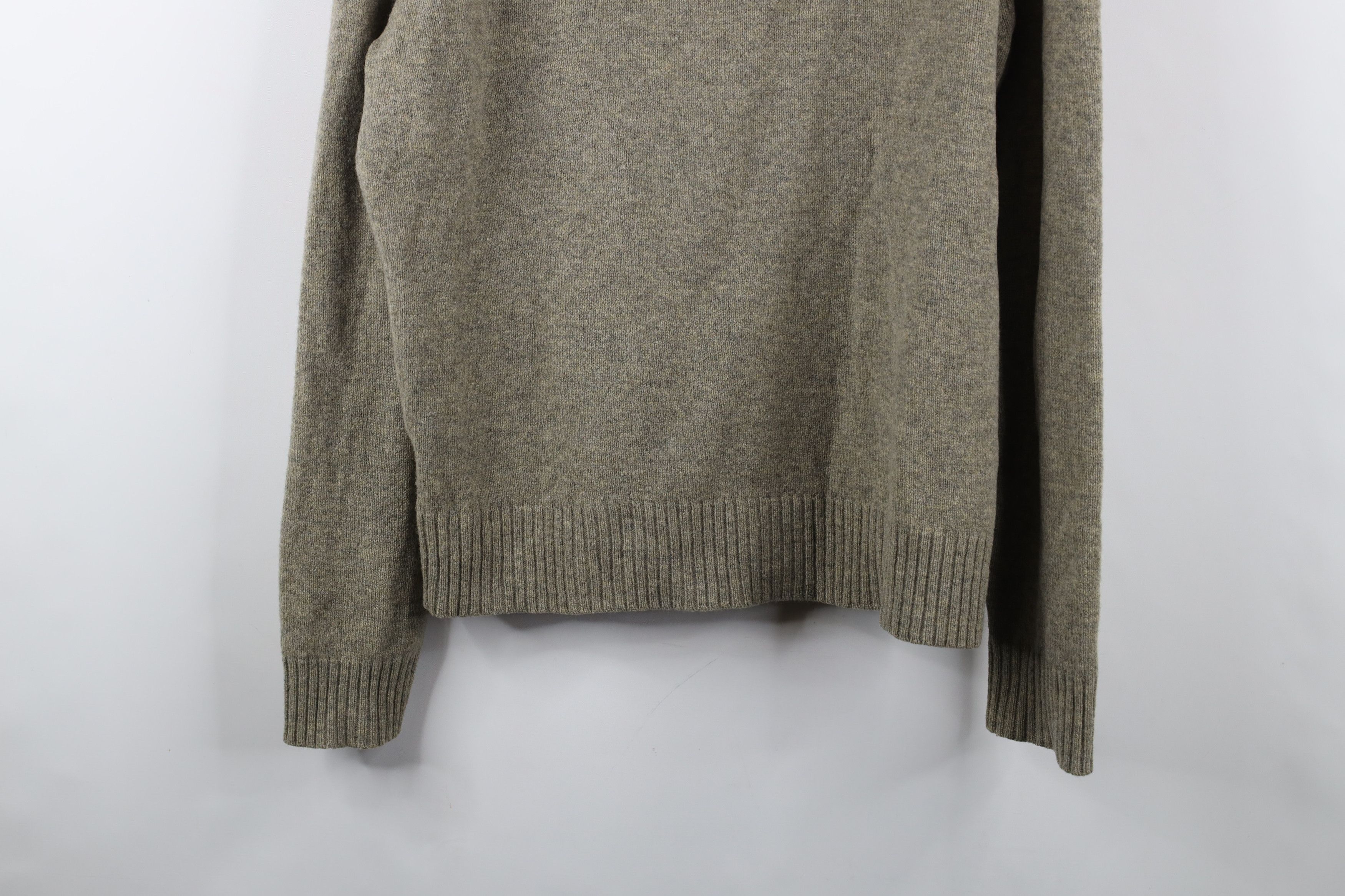 J.Crew × Vintage Vintage 90s J Crew Lambswool Knit Half Zip Sweater Beige Size US M / EU 48-50 / 2 - 9 Thumbnail
