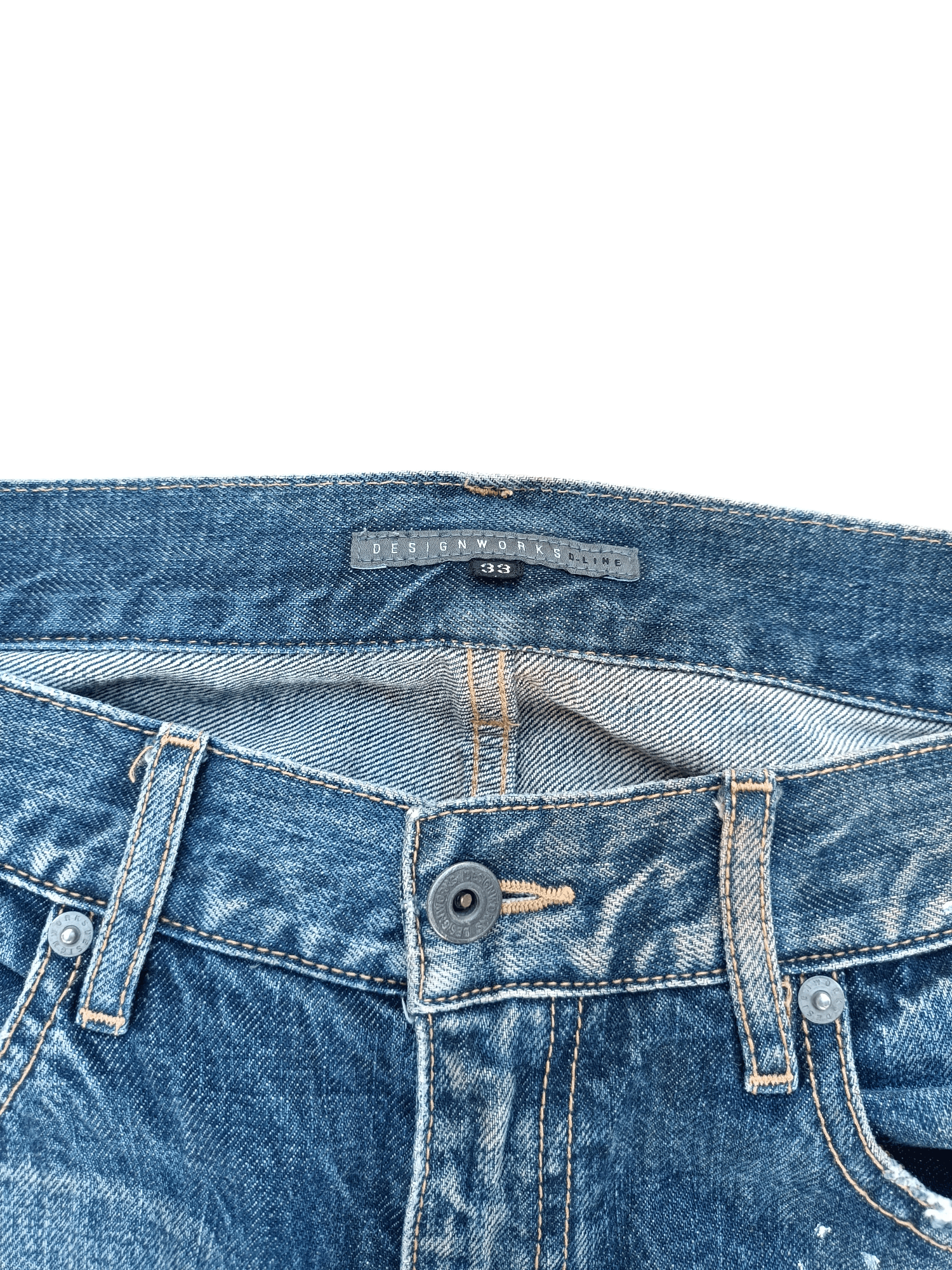 Japanese Brand × Tornado Mart RARE Japanese Brand Paint Splash Whiskers Faded Denim Jeans Size US 34 / EU 50 - 12 Thumbnail