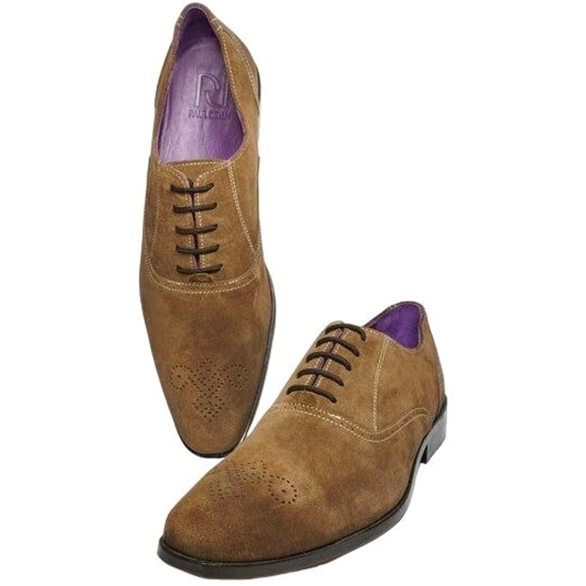 Other NEW Paul Drish Brown Suede Dress Shoes Mens 11 Leather Medal Size US 11 / EU 44 - 4 Thumbnail