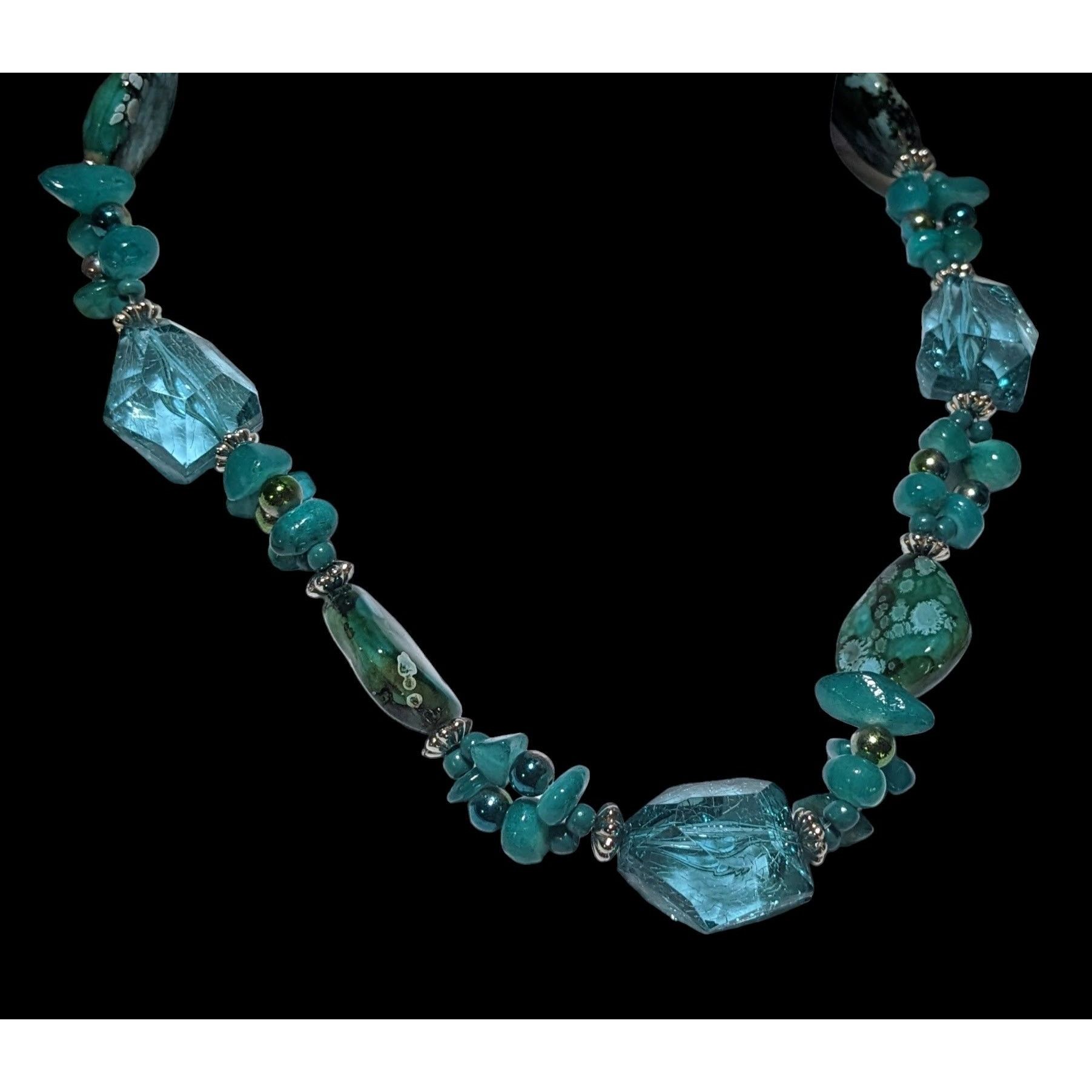 Other Chunky Turquoise Abstract Beaded Necklace Size ONE SIZE - 4 Thumbnail