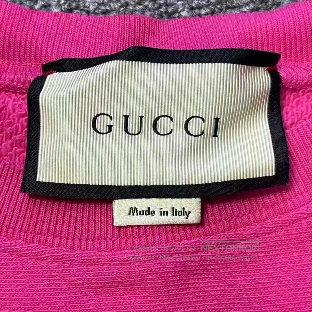 Gucci gucci pink logo hoodie sweatshirt for women. Size L / US 10 / IT 46 - 3 Thumbnail