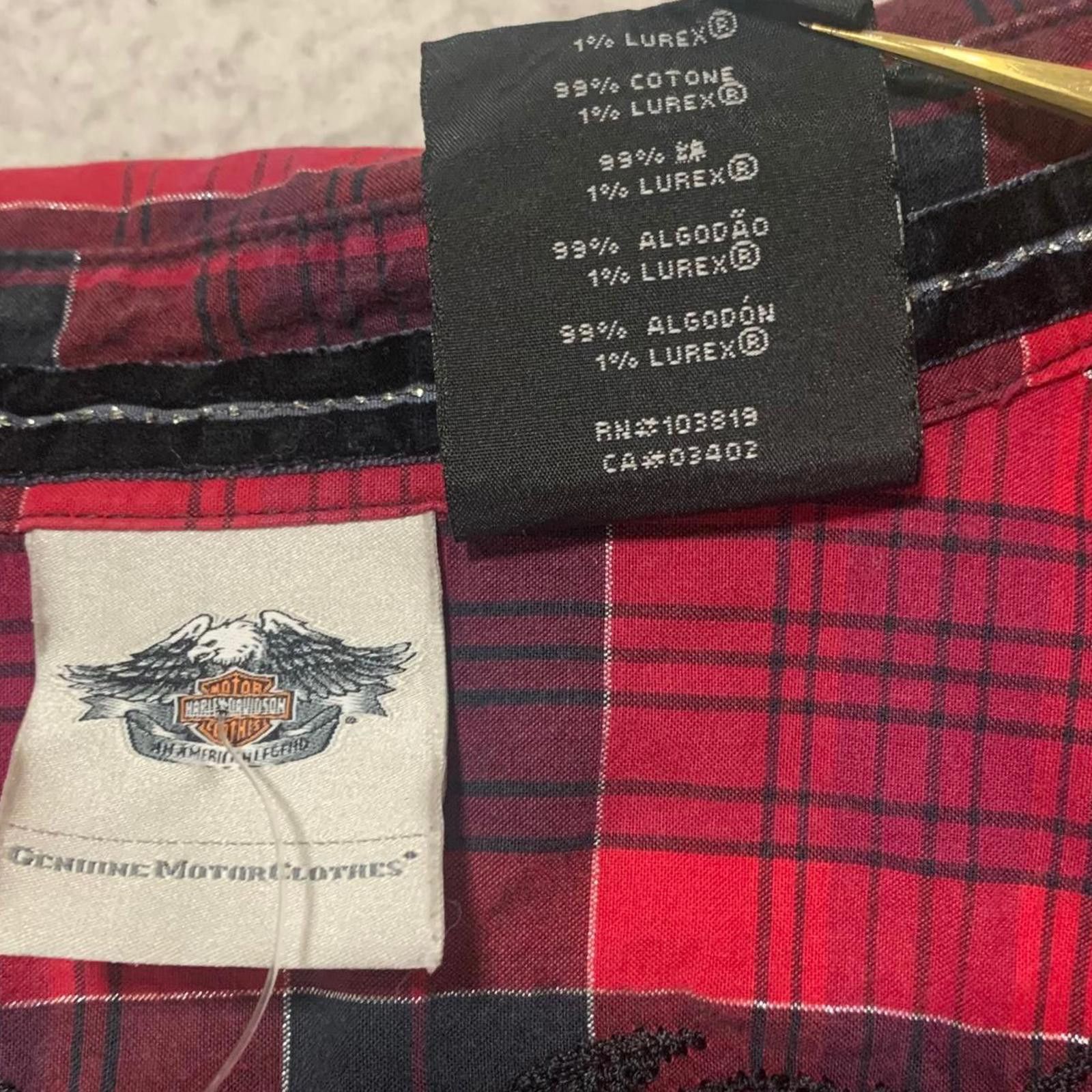 Harley Davidson Harley Davidson Red Plaid Flannel Shirt Corset Back L Size US L / EU 52-54 / 3 - 12 Thumbnail