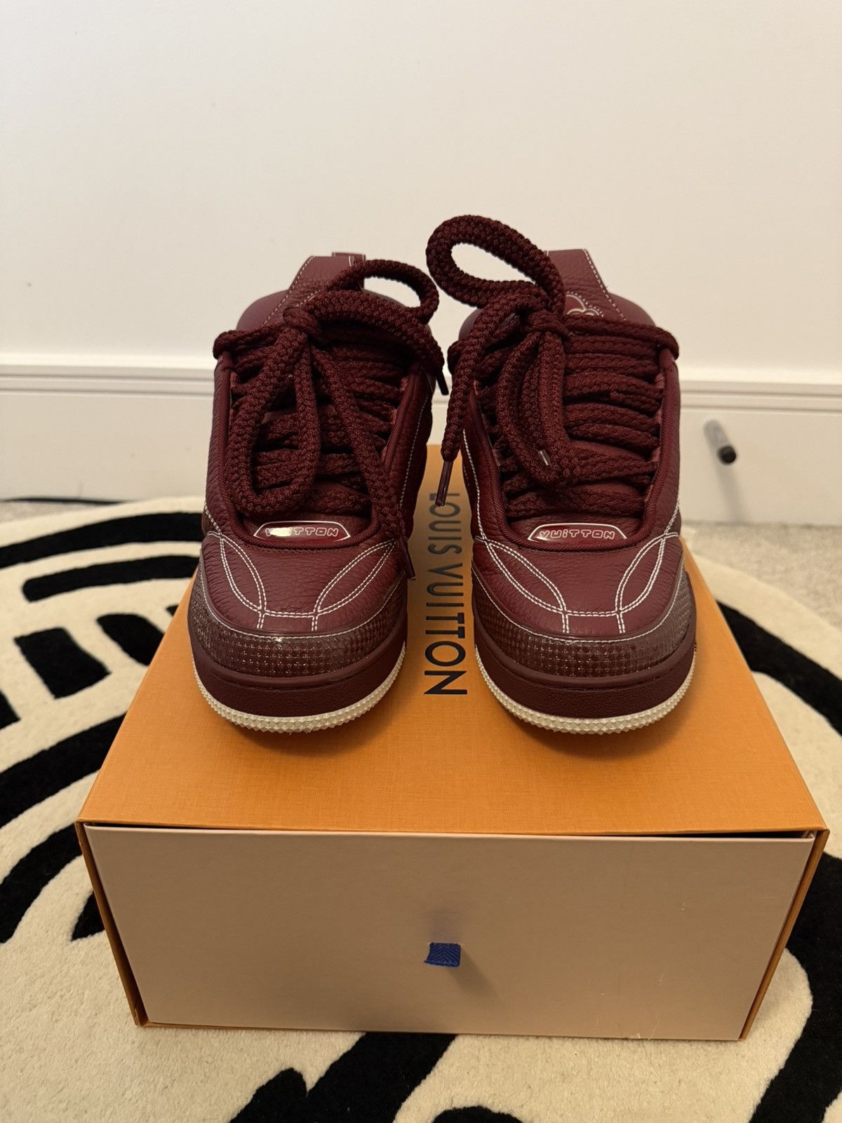 Louis Vuitton Louis Vuitton Skate Sneakers in Bordeaux Red Size US 7.5 / EU 40-41 - 4 Thumbnail