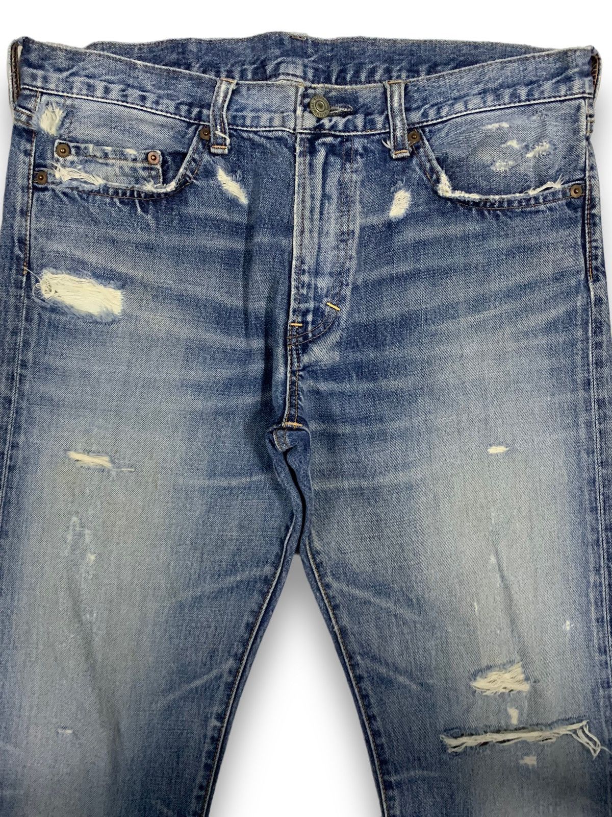 Japanese Brand Vintage Japanese RNA Inc Regular Straight Distressed Jeans Size US 34 / EU 50 - 3 Thumbnail