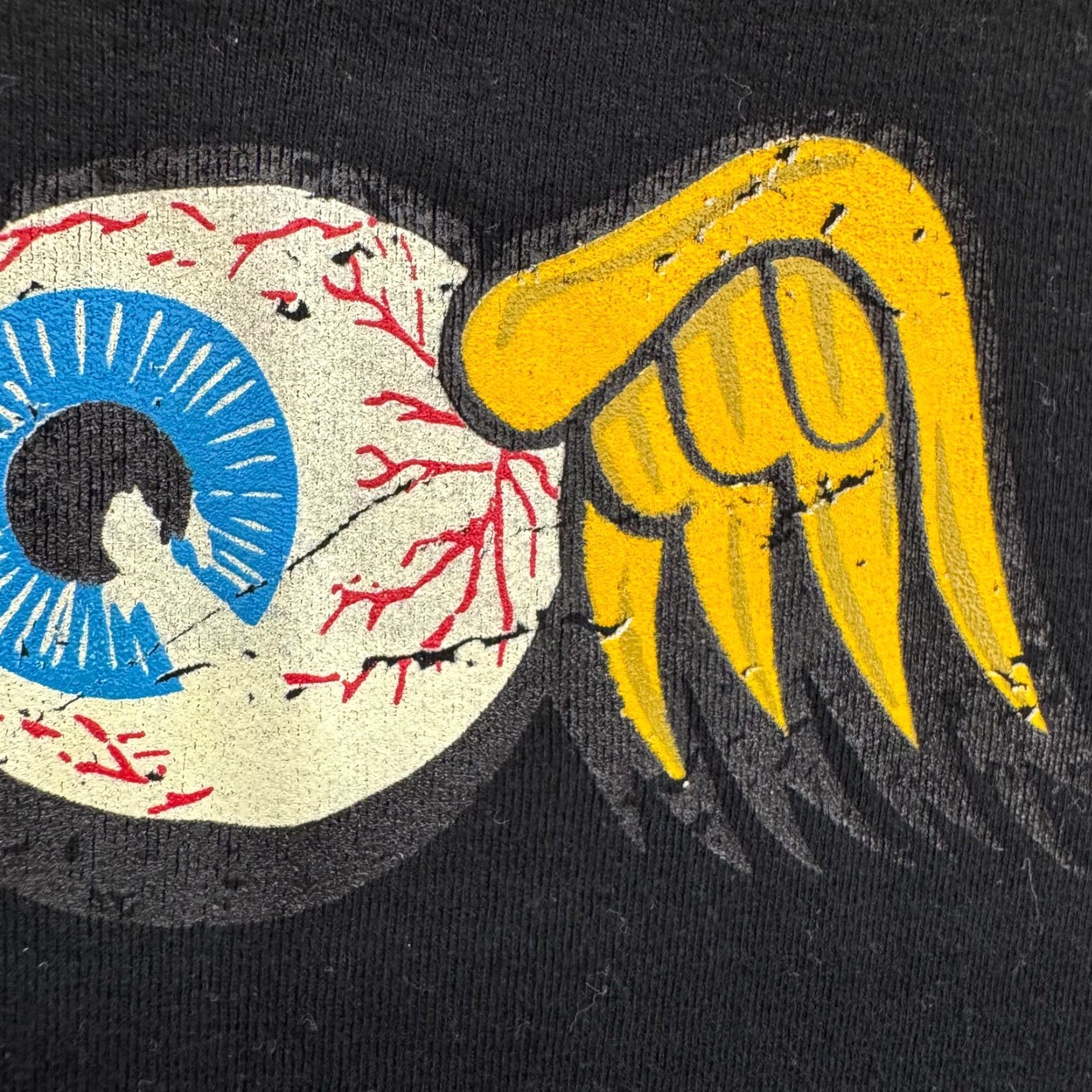 Von Dutch VINTAGE Von Dutch T-Shirt Top Womens Small Medium Flying Eyeball Graphic Shirt S Black Grunge 90s Mens Women? Size S / US 4 / IT 40 - 4 Thumbnail