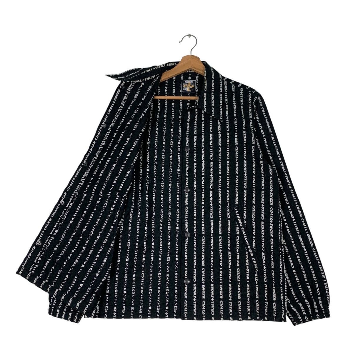 CHALLENGER CHALLENGER All Over Striped Logo Casual Jacket #1289-C58 Size US M / EU 48-50 / 2 - 9 Thumbnail
