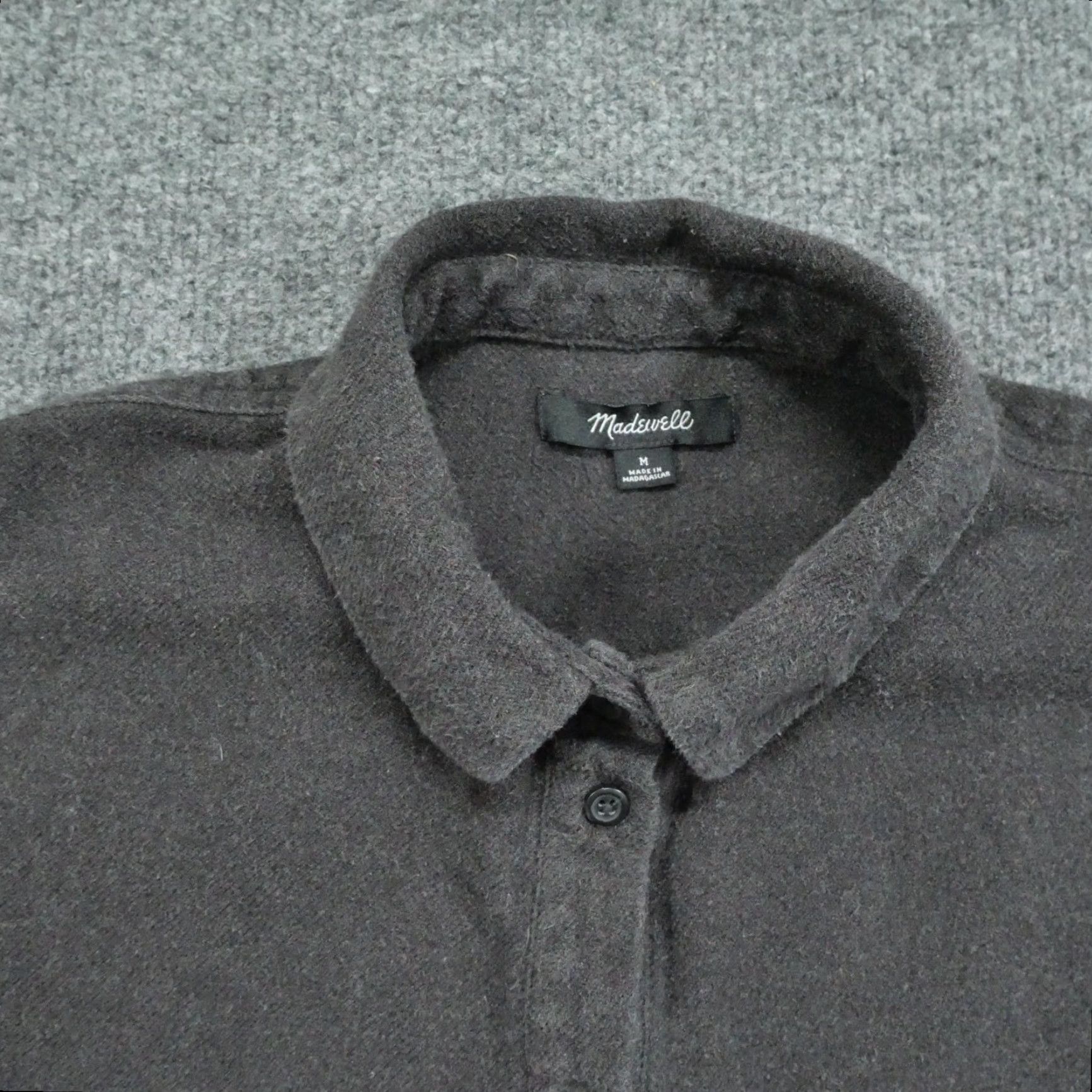 Madewell VINTAGE Madewell Jacket Womens Medium Gray Button Up Shacket Shirt Button Up Size M / US 6-8 / IT 42-44 - 4 Thumbnail