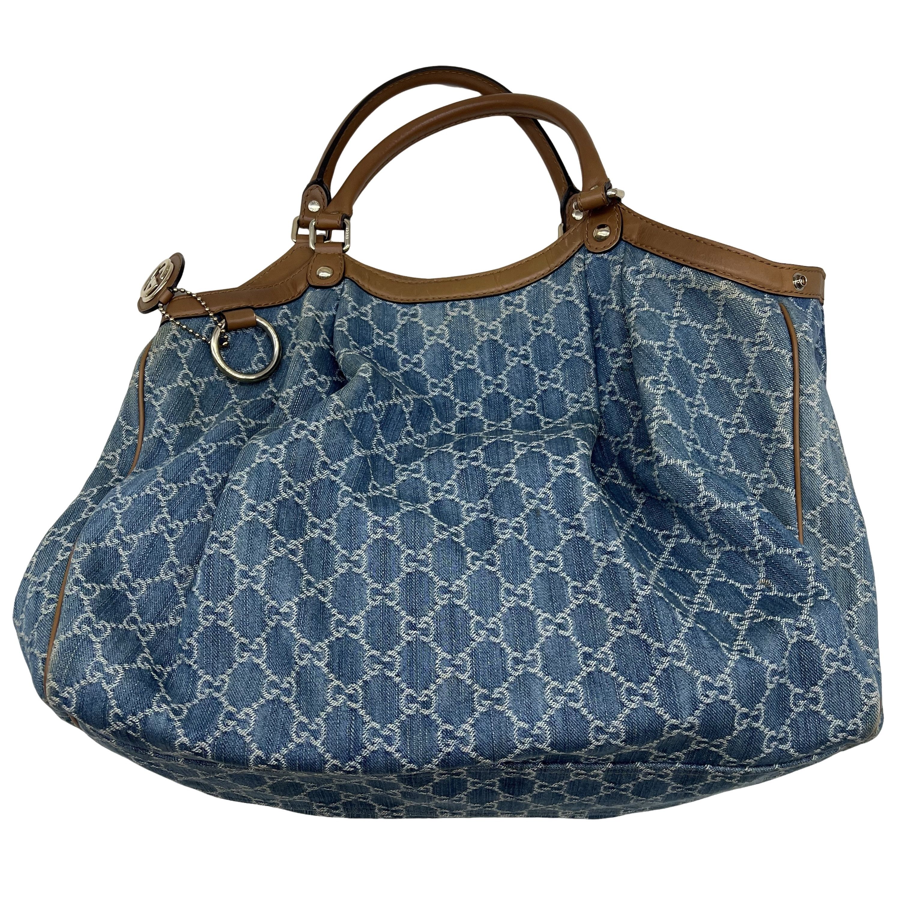 Gucci Gucci Sukey Denim GG Tote Bag One Size Size ONE SIZE - 1 Thumbnail
