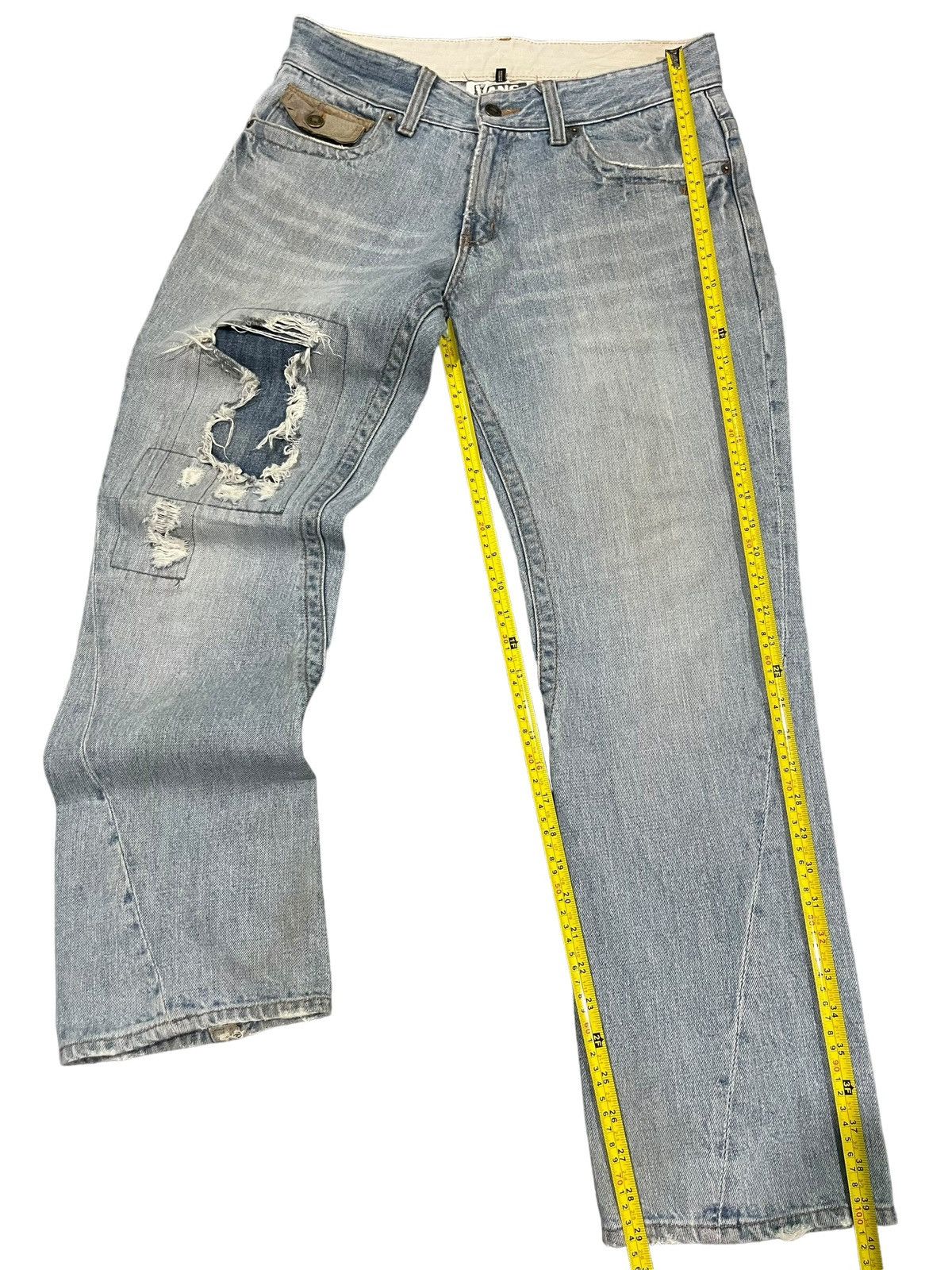 Vans × Vintage Vintage Y2K Vans Trashed Light Blue Classic Fit Jeans Size US 32 / EU 48 - 16 Thumbnail