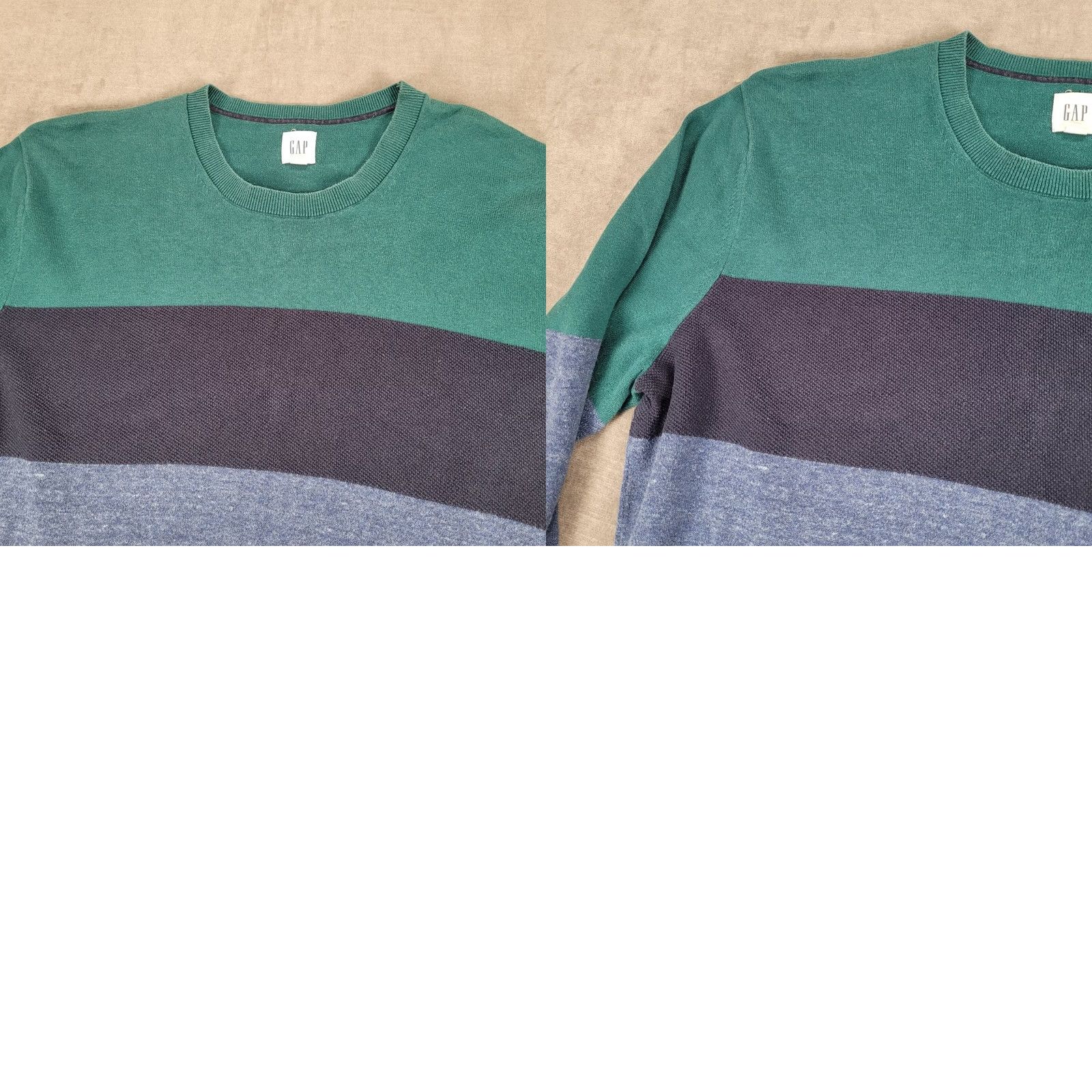 Gap Gap Y2k Color Block Grandpa Dad Pullover Sweater Crew Neck Long Sleeve Blue Sz XL Mens Size US XL / EU 56 / 4 - 9 Thumbnail