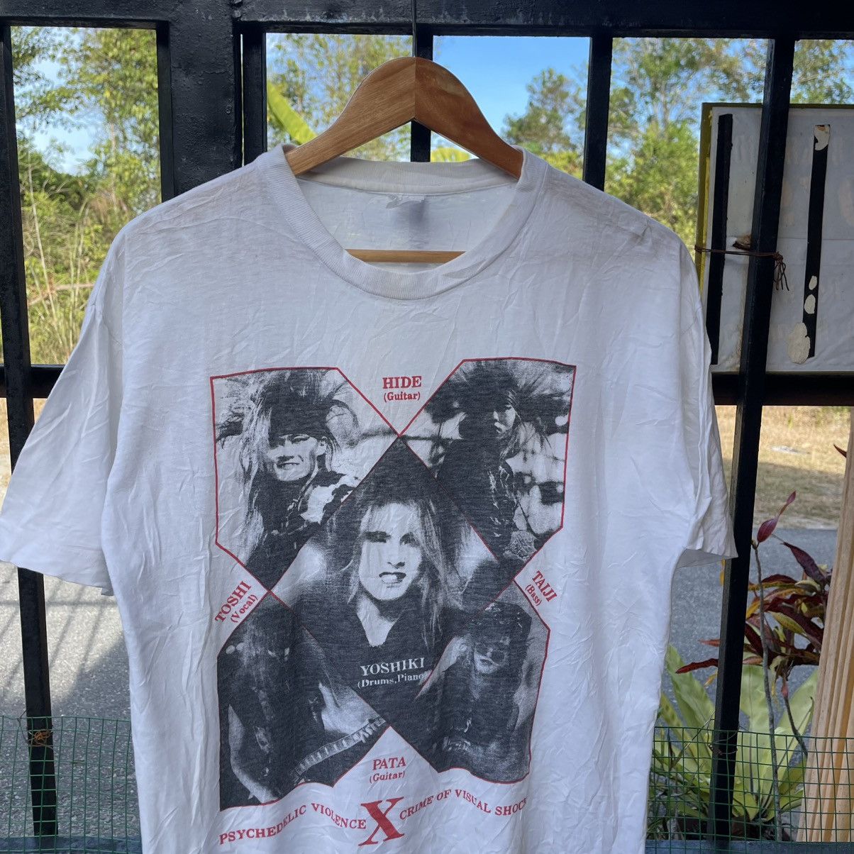 Band Tees 🔥Vintage 80s X Japan Japanese Glam Rock Band Promo Music Tee Size US M / EU 48-50 / 2 - 5 Thumbnail