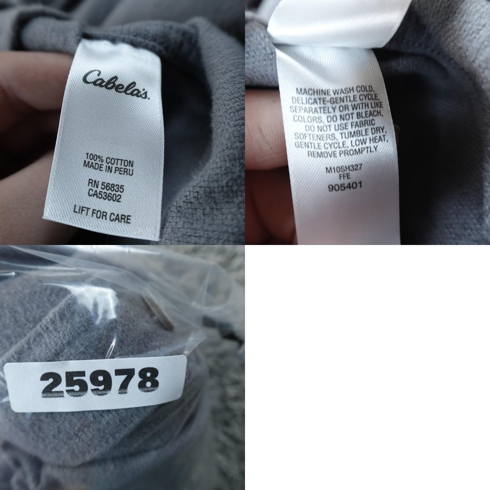 Vintage Cabela's Shirt Mens M Gray Flannel Button-Up Long Sleeve Outdoor Work Top Size US M / EU 48-50 / 2 - 8 Thumbnail