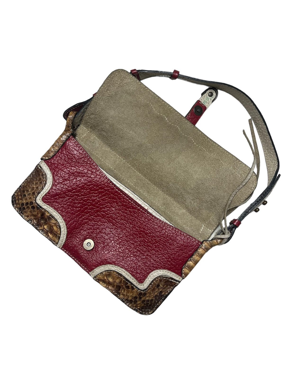 Handmade × Vintage Shoulder Bag Phyton Leather Facondini Accessori Handbag Size ONE SIZE - 4 Thumbnail