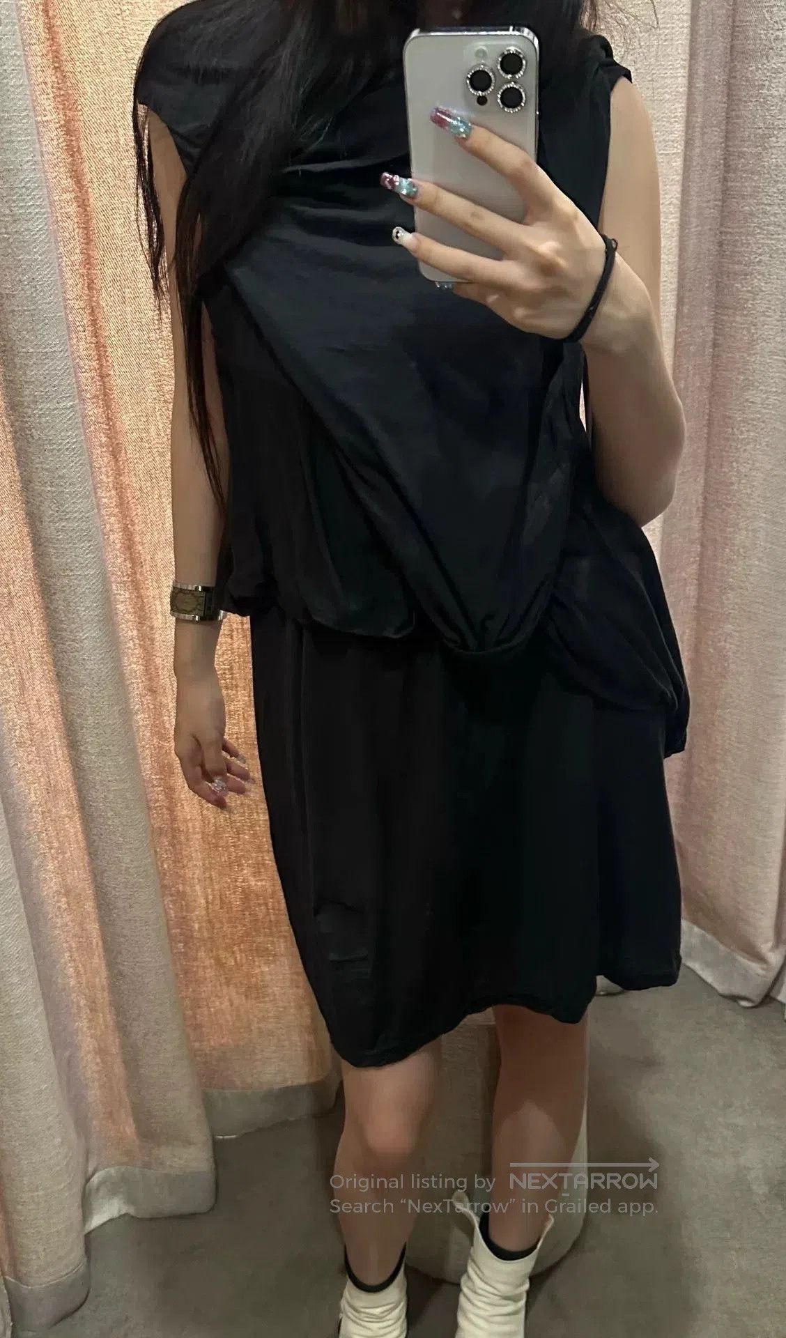 Rick Owens Drkshdw Rick Owens DRKSHDW Dress in Black. Size XS / US 0-2 / IT 36-38 - 5 Thumbnail