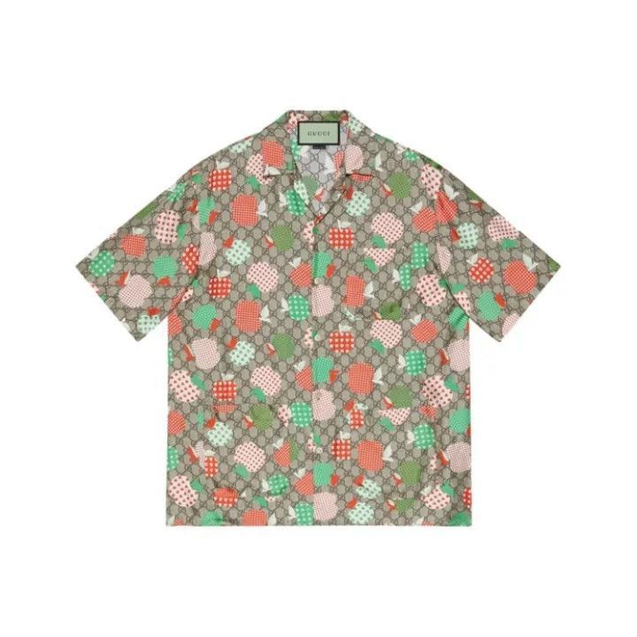 Gucci Gucci Gucci FW21 Heart Apple Print Short Sleeve Shirt -250 Size US M / EU 48-50 / 2 - 1 Thumbnail