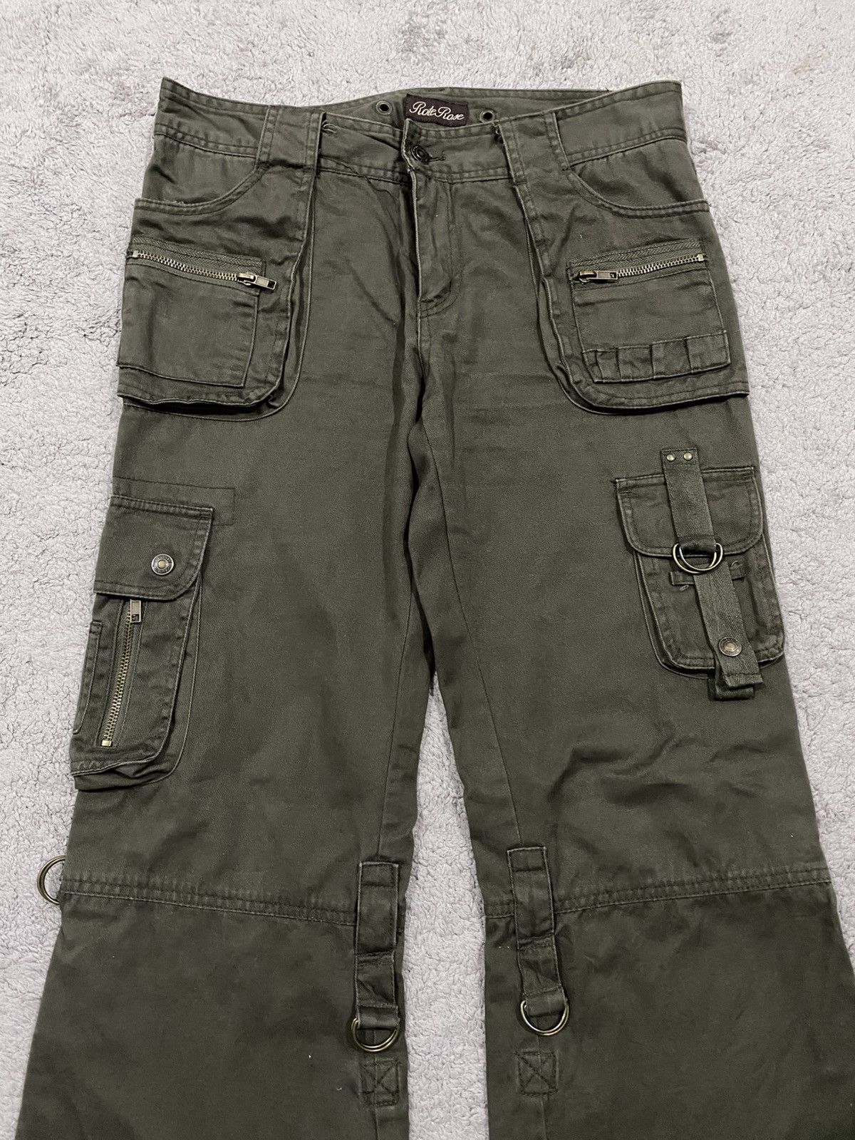 Other Rote Rose Cargo Bondage Flared Military Pants Like G.O.A Size US 32 / EU 48 - 3 Thumbnail