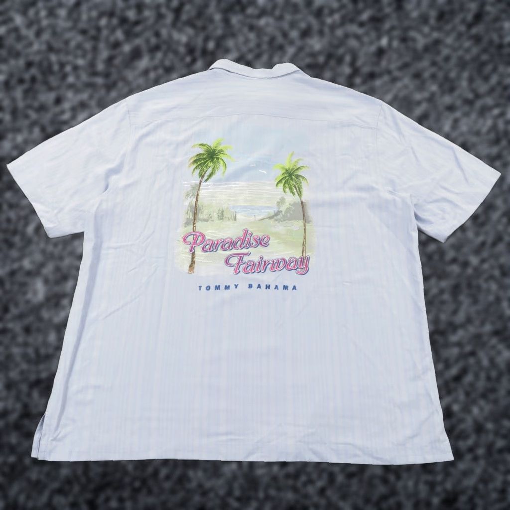 Tommy Bahama Tommy Bahama Shirt XL Men Silk Embroidered Paradise Fairway Camp Golf Palm Beach Shirt Size US XL / EU 56 / 4 - 1 Thumbnail