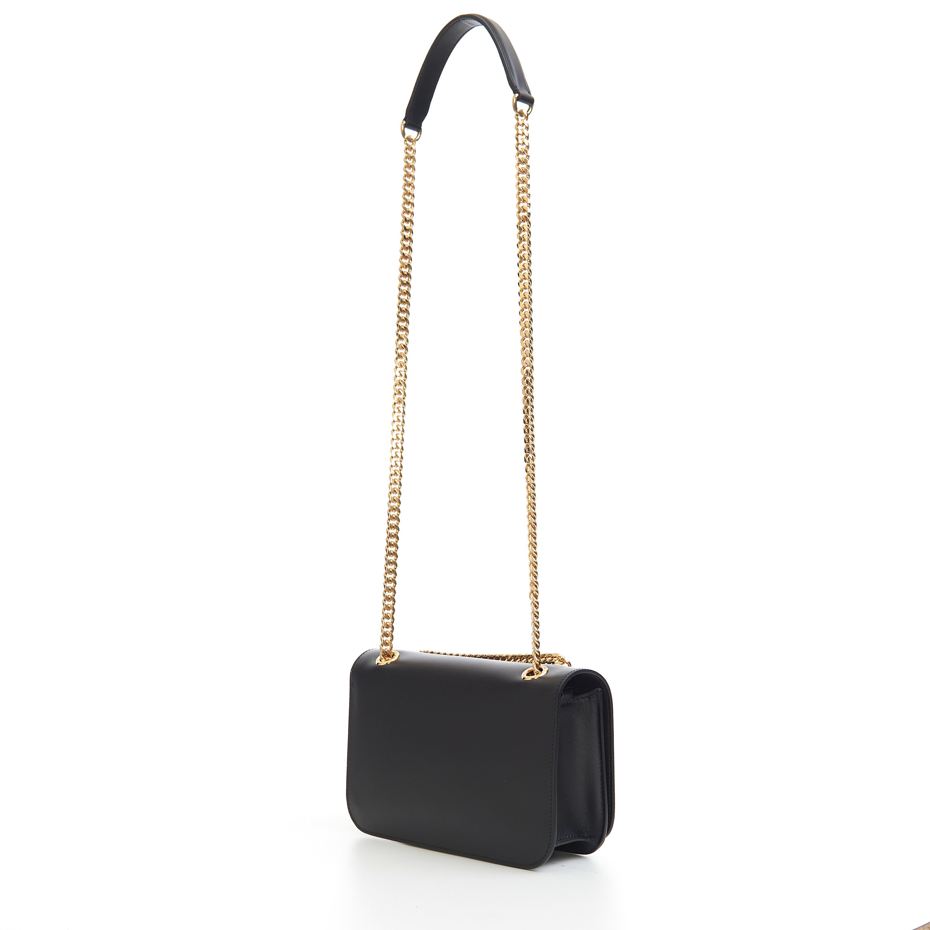 Celine Medium Bag Triomphe Frame In Black Shiny Calfskin Size ONE SIZE - 12 Thumbnail